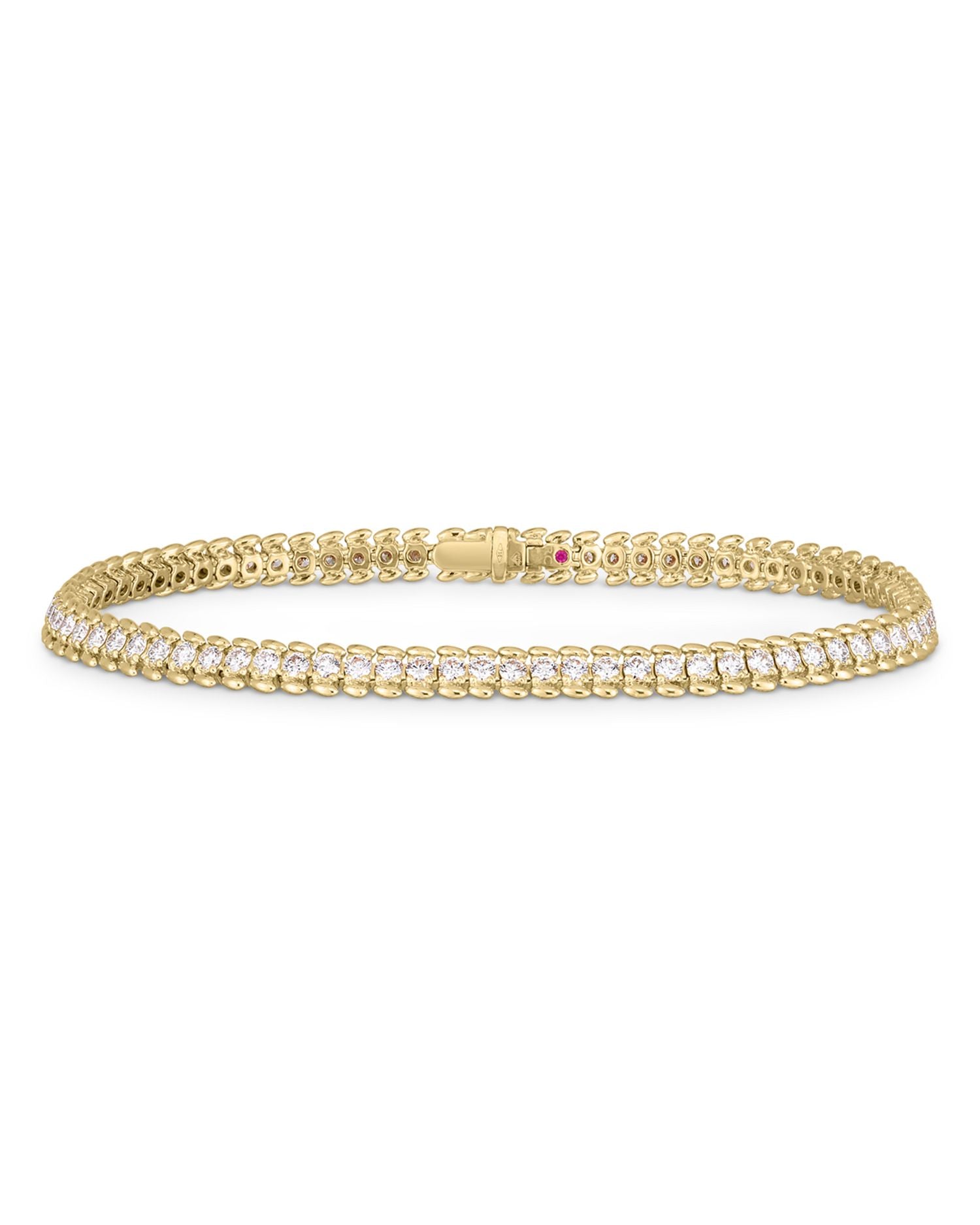 18K Yellow Gold Diamond Line Bracelet