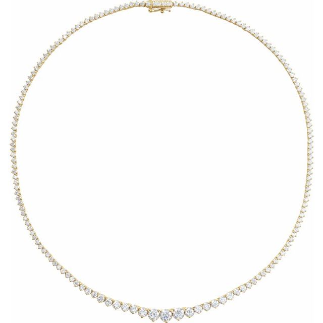 1.2Ct Lab-grown Diamond Necklace in 14K Yellow Gold
