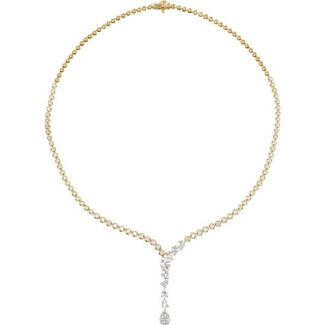 1.2Ct Lab-grown Diamond Necklace in 14K Yellow Gold