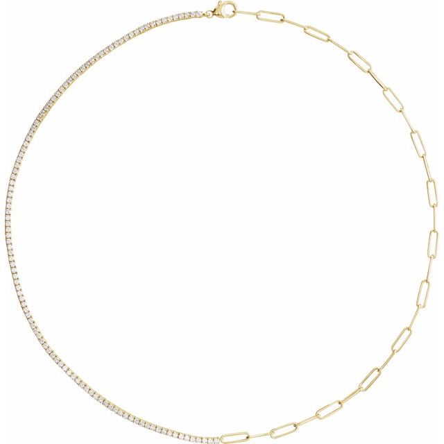 1.4Ct Lab-grown Diamond Necklace in 14K Yellow Gold