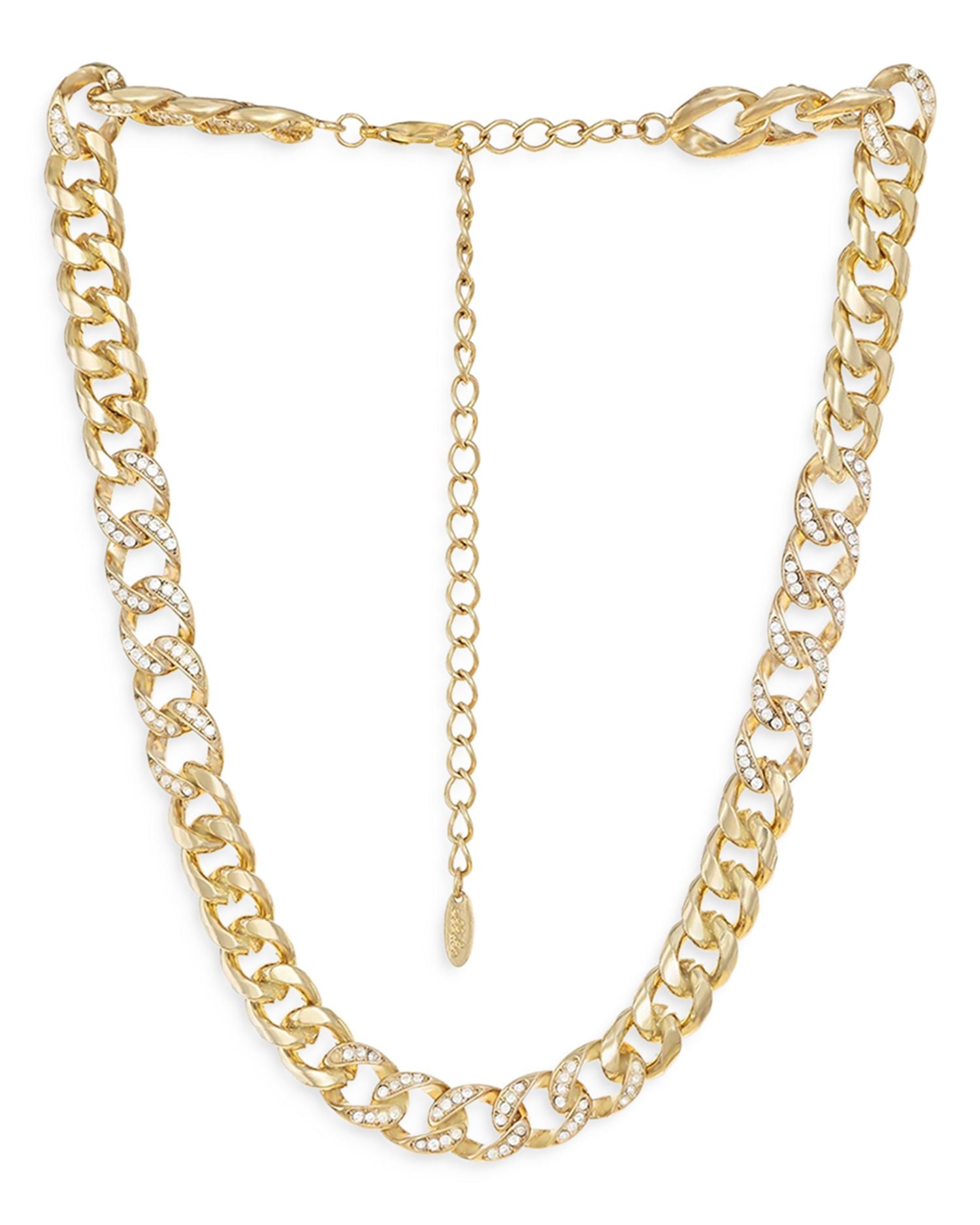 アクセサリー GB750(K18) Women's Necklace Life of Links Crystal & 18K Gold Plated Necklace, 14'