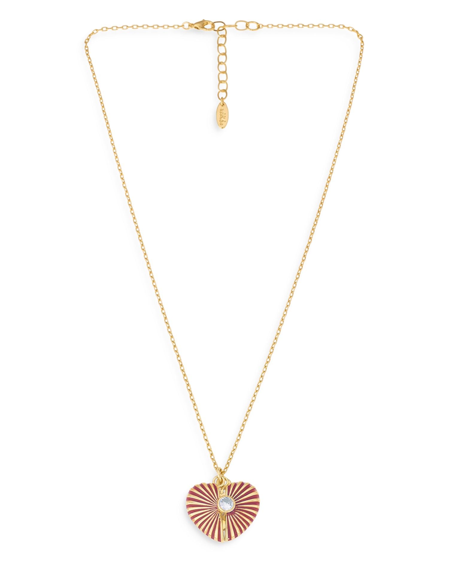 Radiate Love Hidden Message Locket Necklace in 18K Gold Plated, 18'