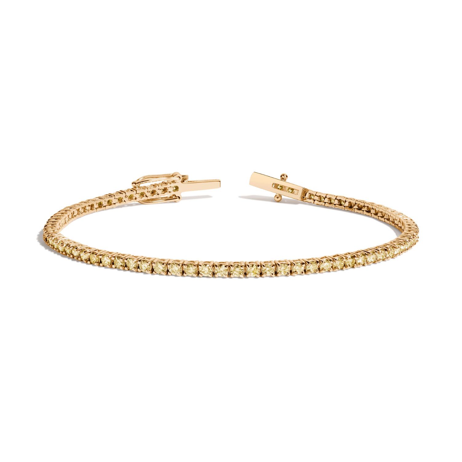 Lab Grown Yellow Diamond Tennis Bracelet