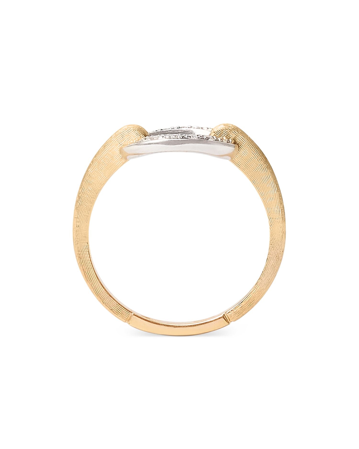 18K White & Yellow Gold Jaipur Link Diamond Ring