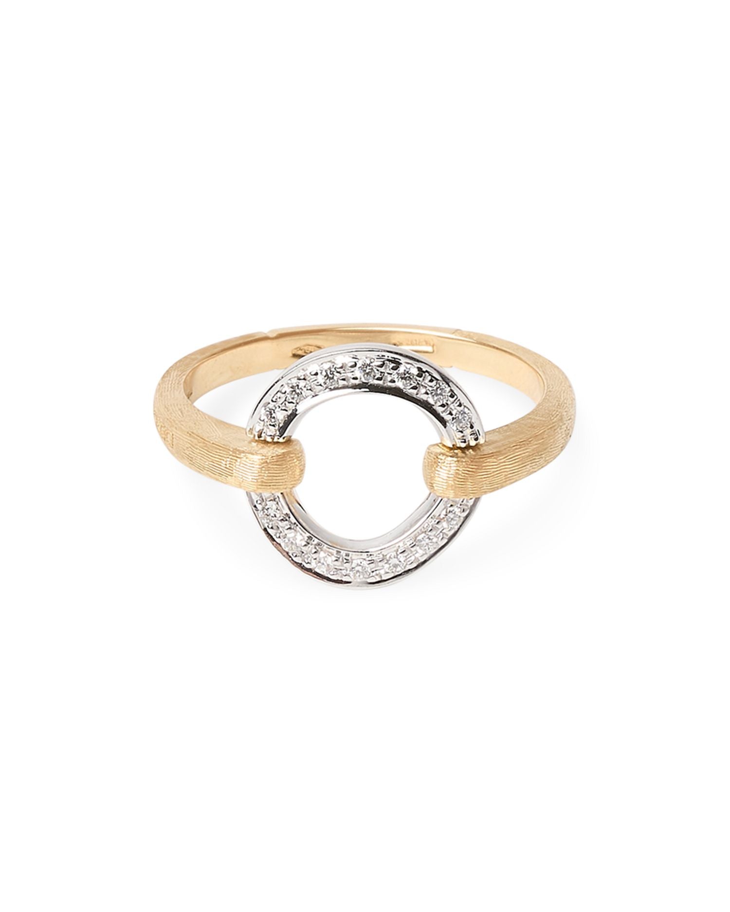18K White & Yellow Gold Jaipur Link Diamond Ring