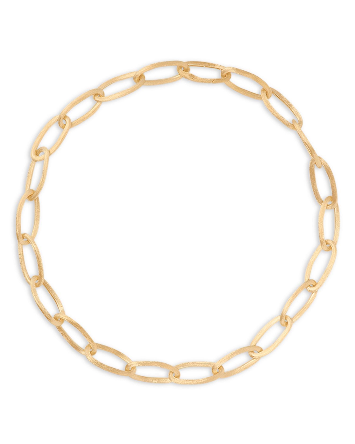 18K Yellow Gold Jaipur Link Polished Oval Link Statement Necklace. 17.75'