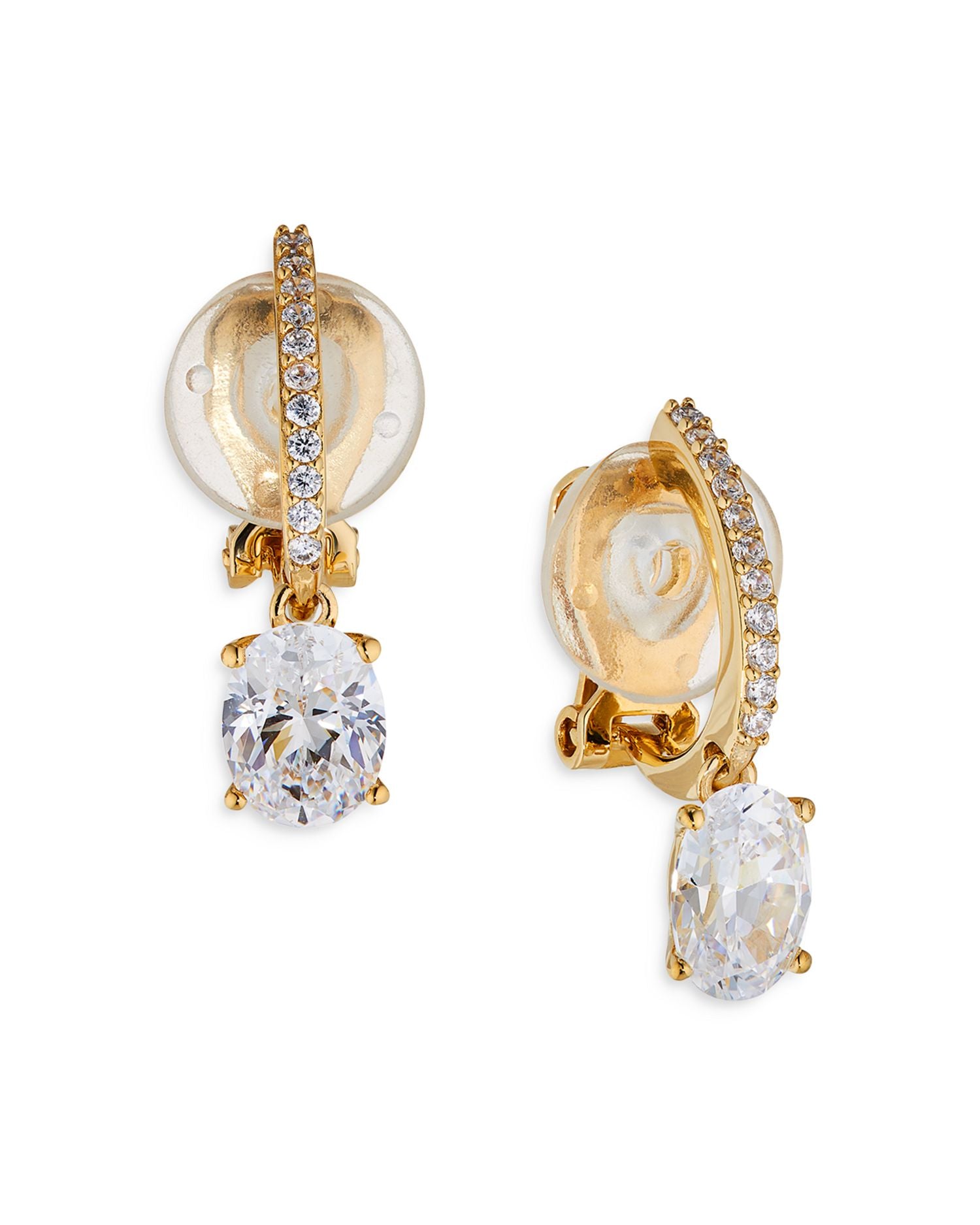 Modern Love Oval Drop Clip On Earrings