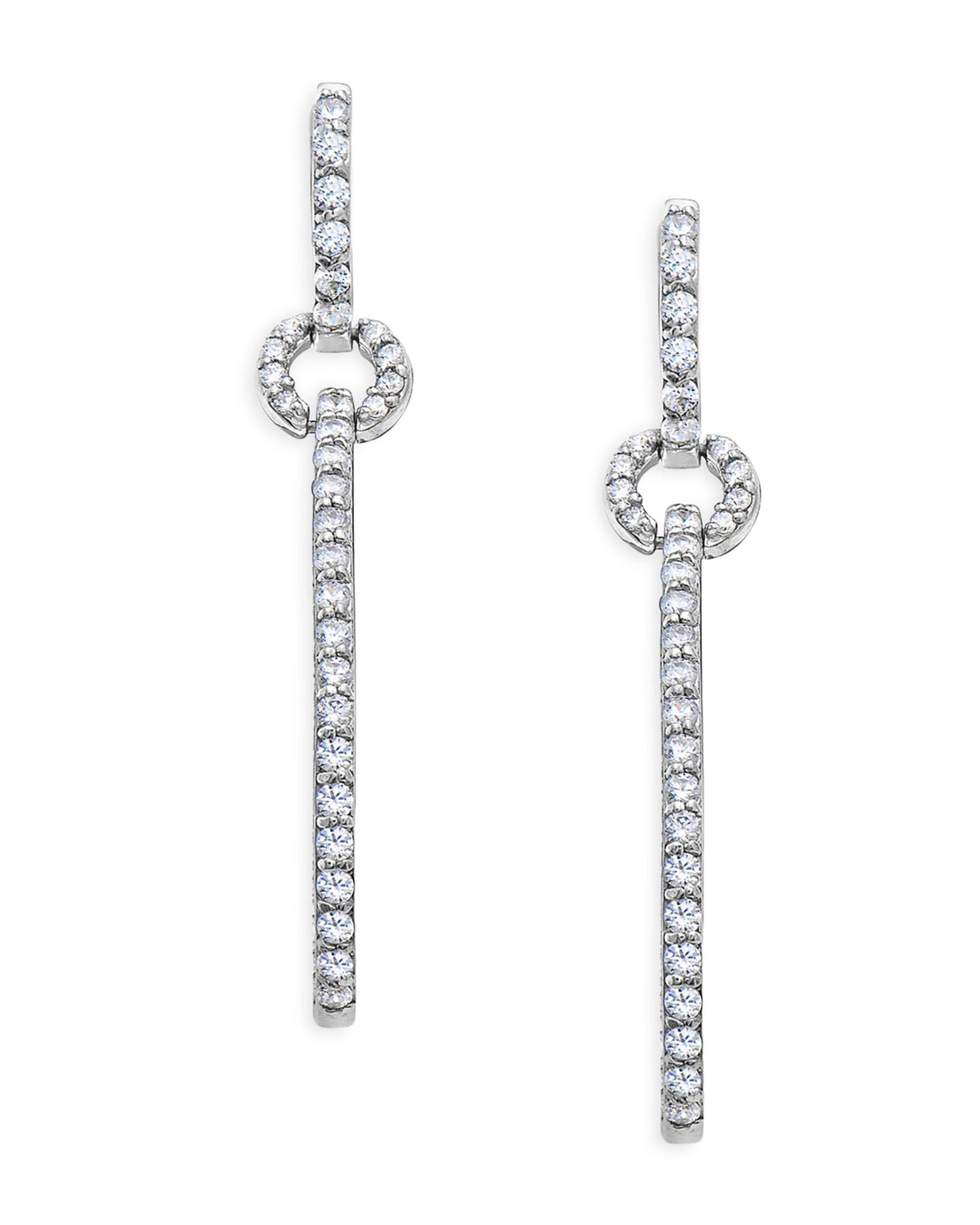 Diamond Micro Pavé Drop Earrings in 14K White Gold, 2.0 ct. t.w. - Exclusive