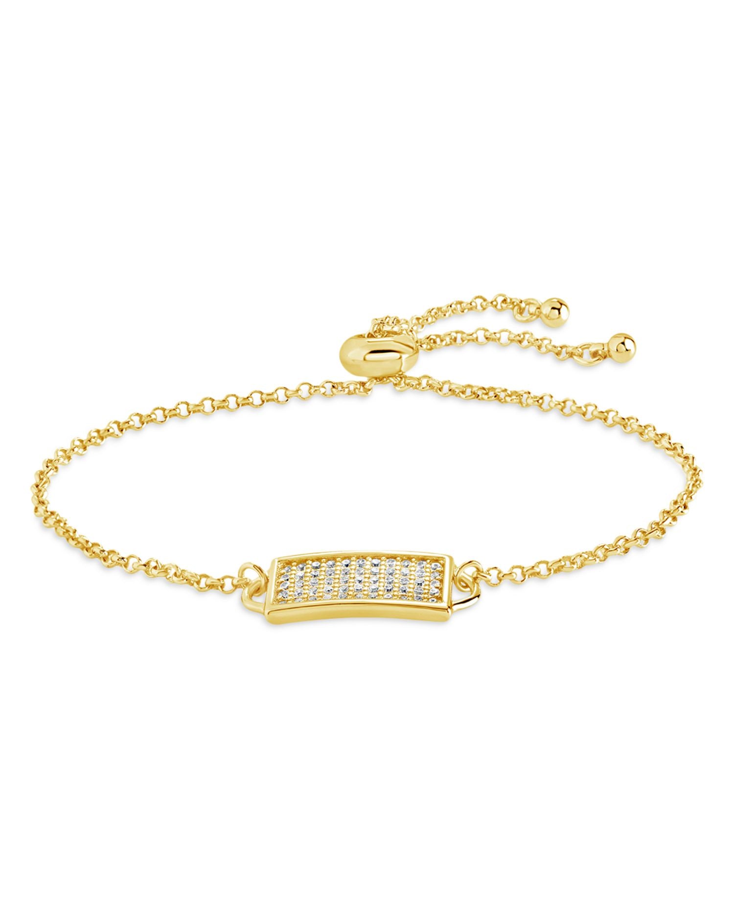 Jayne Cubic Zirconia Pavé Cluster Bolo Bracelet