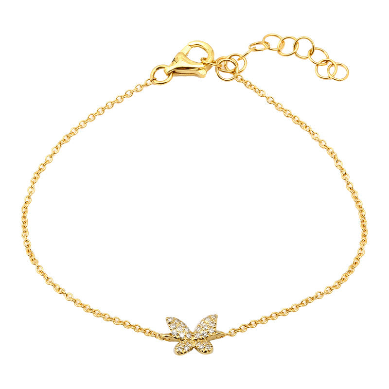 Gold Butterfly Diamond Bracelet