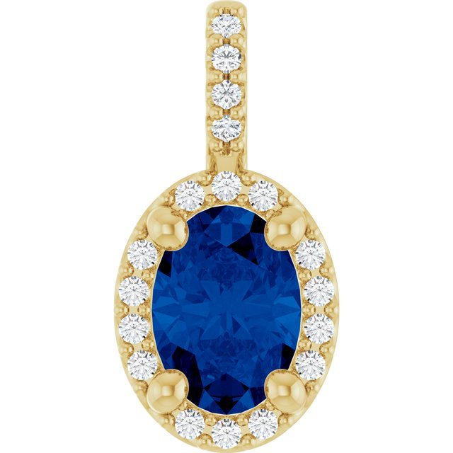 0.04Ct Lab-grown and Natural Diamond Halo Pendant in 14K Rose Gold