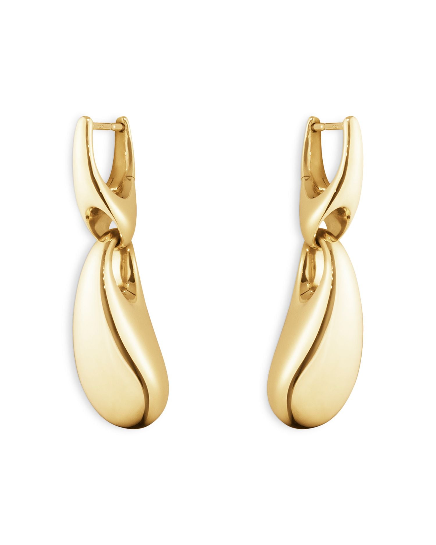 18K Yellow Gold Reflect Drop Earrings
