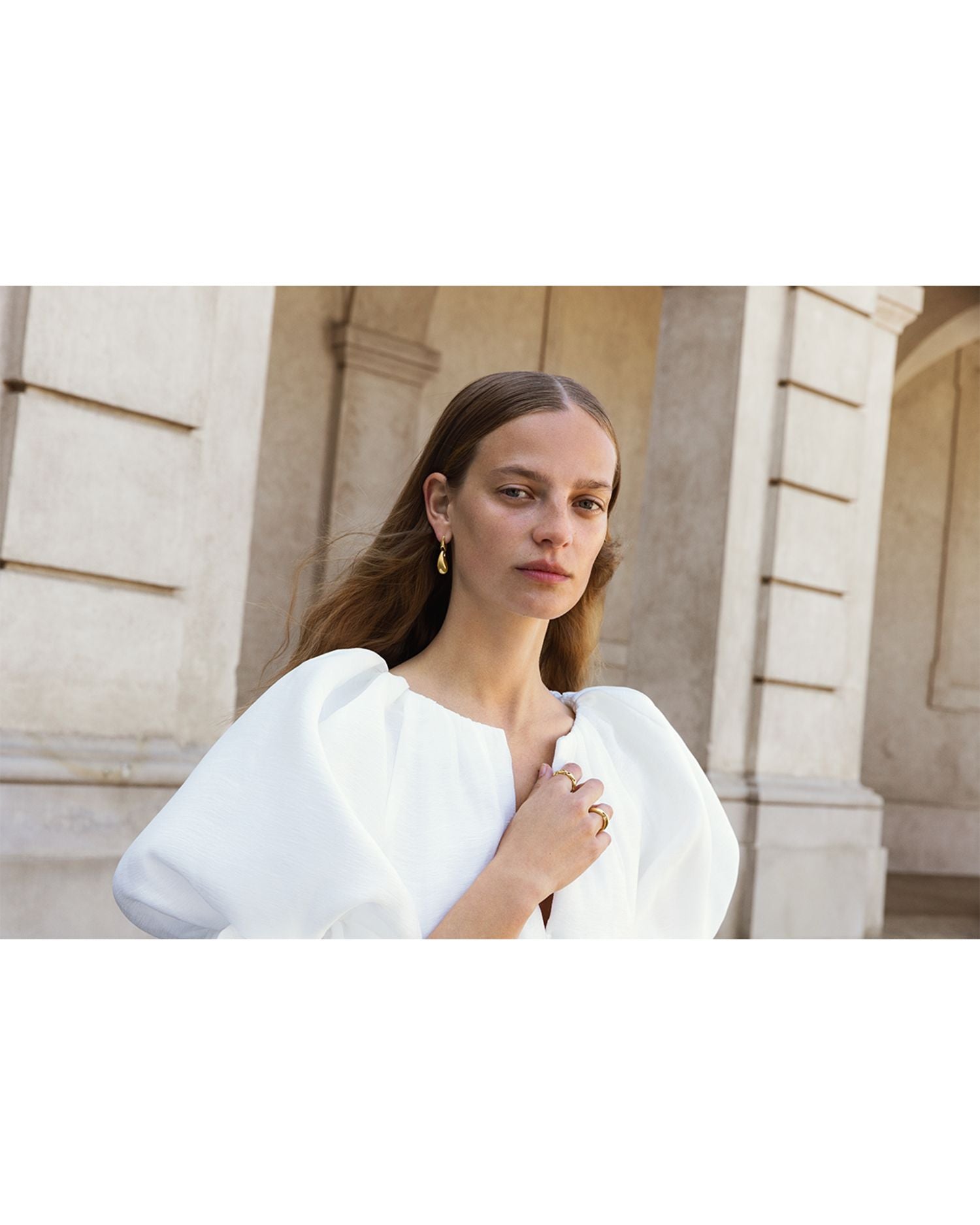 18K Yellow Gold Reflect Drop Earrings