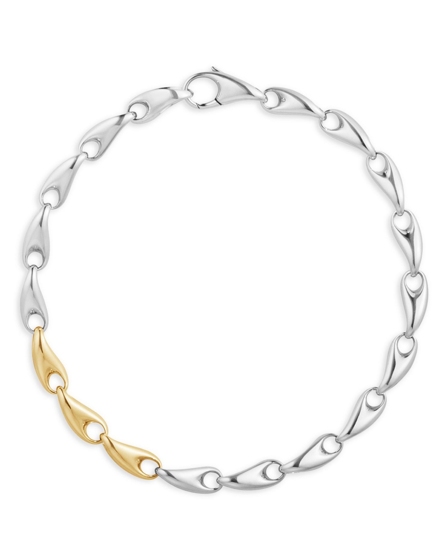 Silver & 18K Yellow Gold Reflect Slim Bracelet