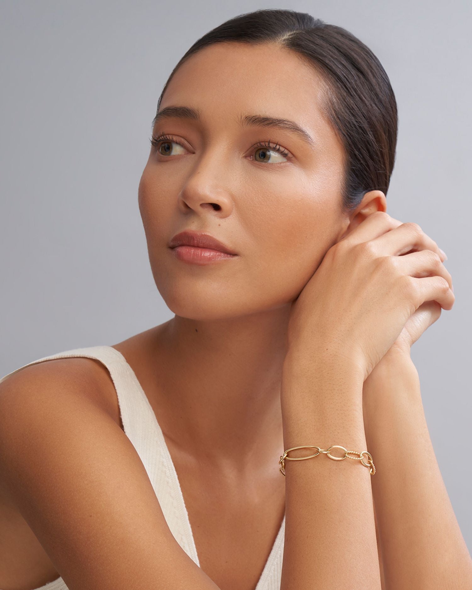 Lagos Signature Caviar Oval Link Bracelets in 18K Gold