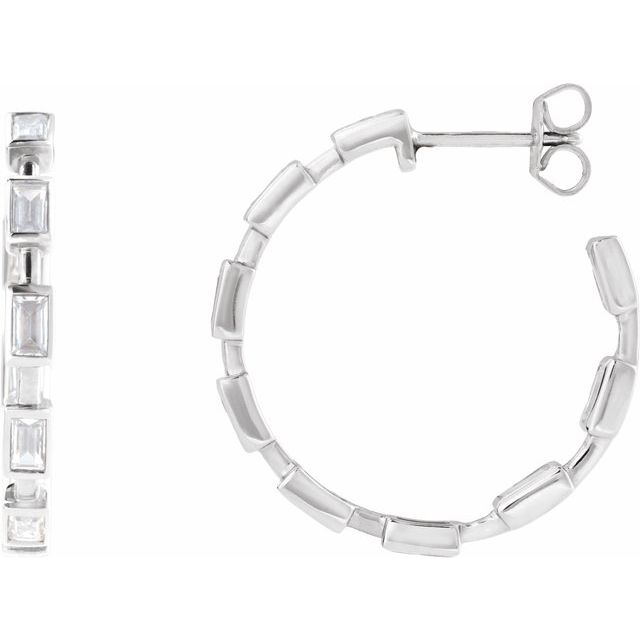 1.4Ct Lab-grown Diamond Hoop Earrings in 14K Yellow Gold