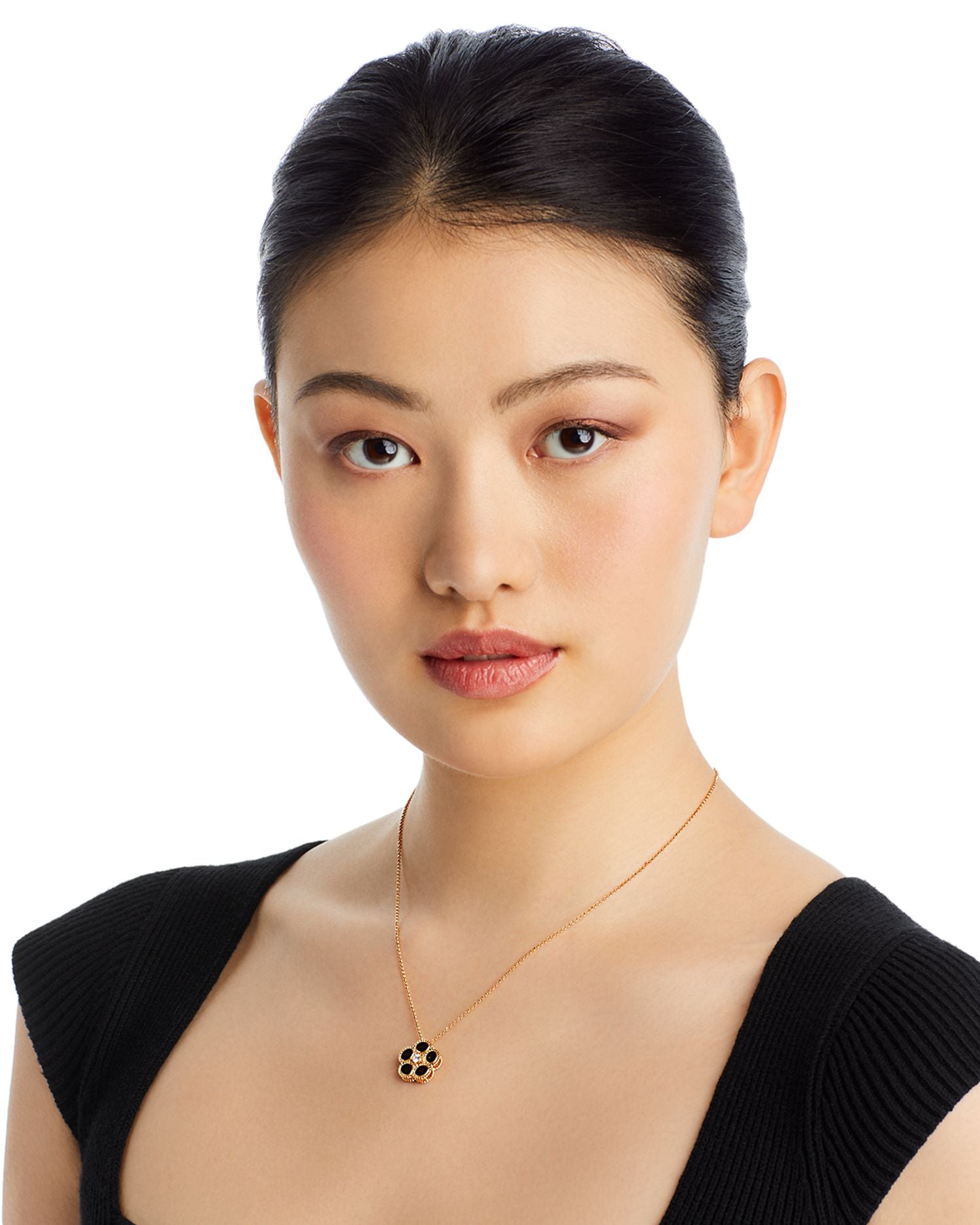 18K Yellow Gold Daisy Diamond Flower Pendant Necklace, 16-18' - Exclusive