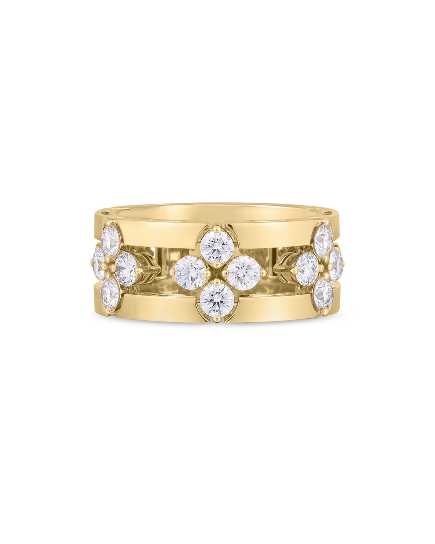 18K Yellow Gold Diamond Love in Verona Ring