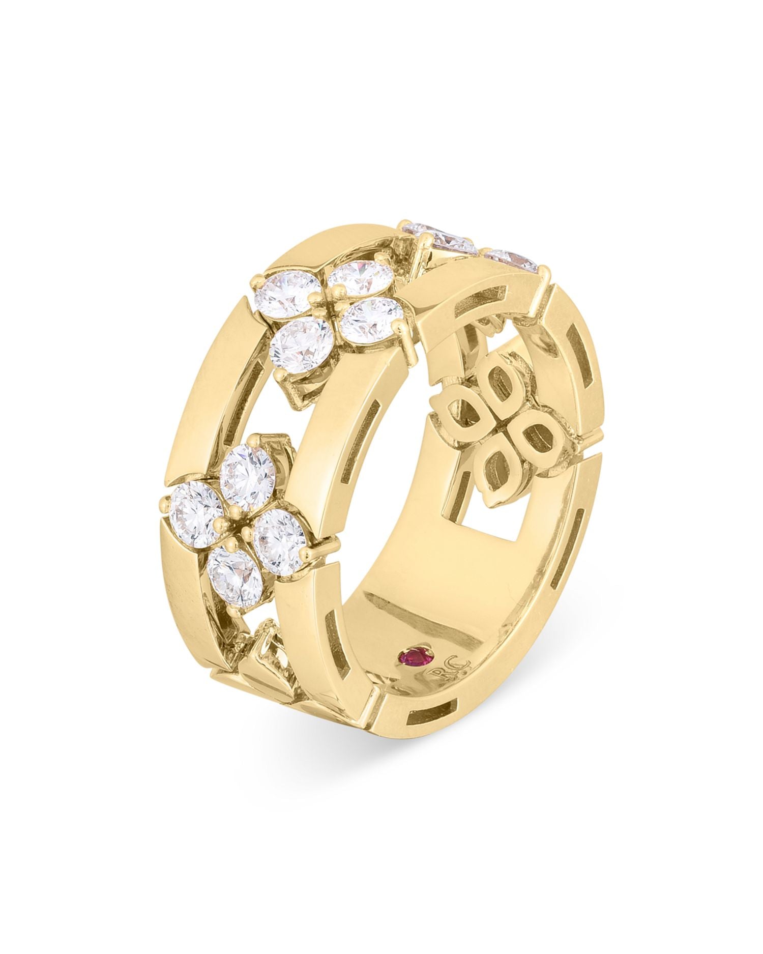 18K Yellow Gold Diamond Love in Verona Ring