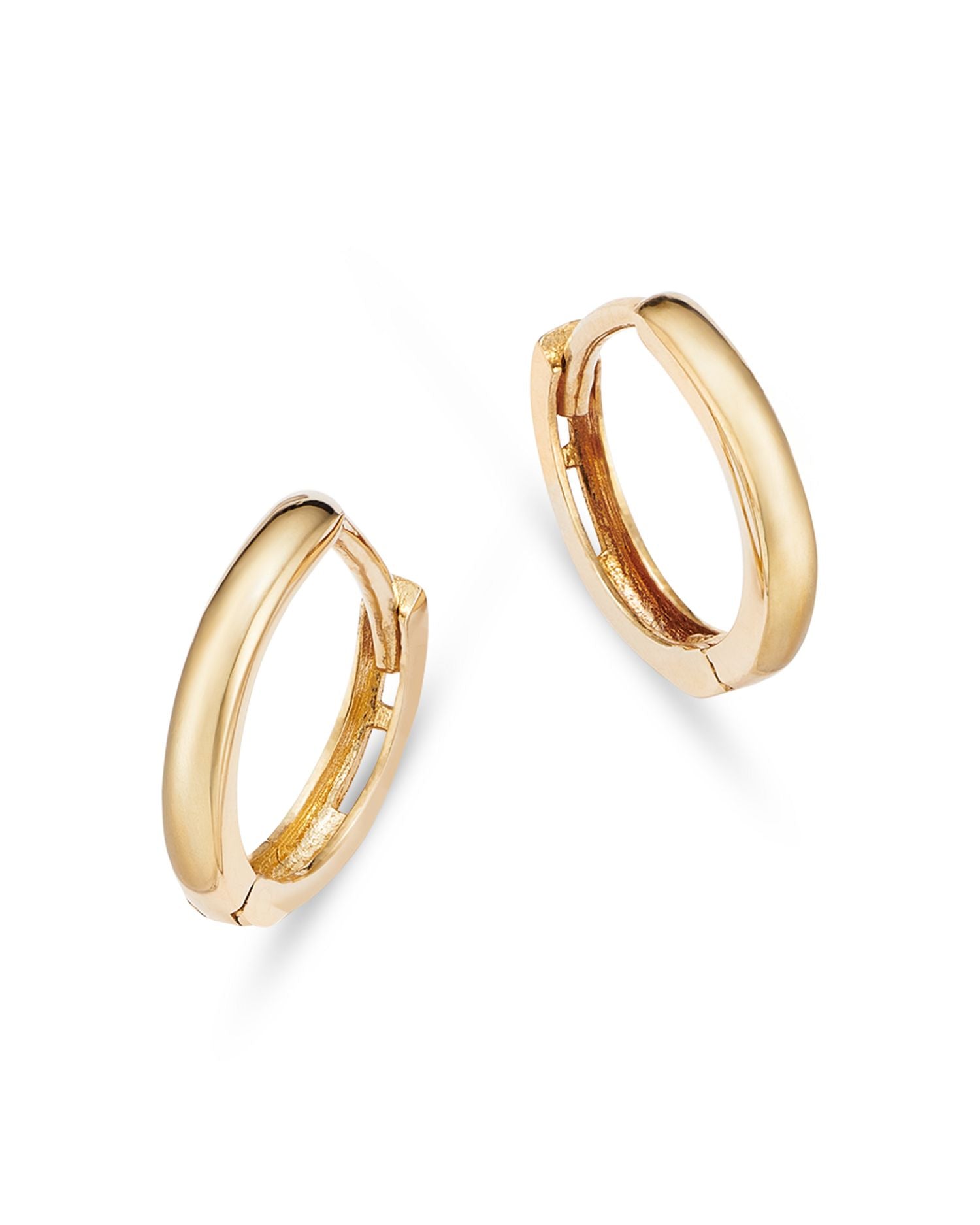 14K Yellow Gold Extra Small Huggie Hoop Earrings