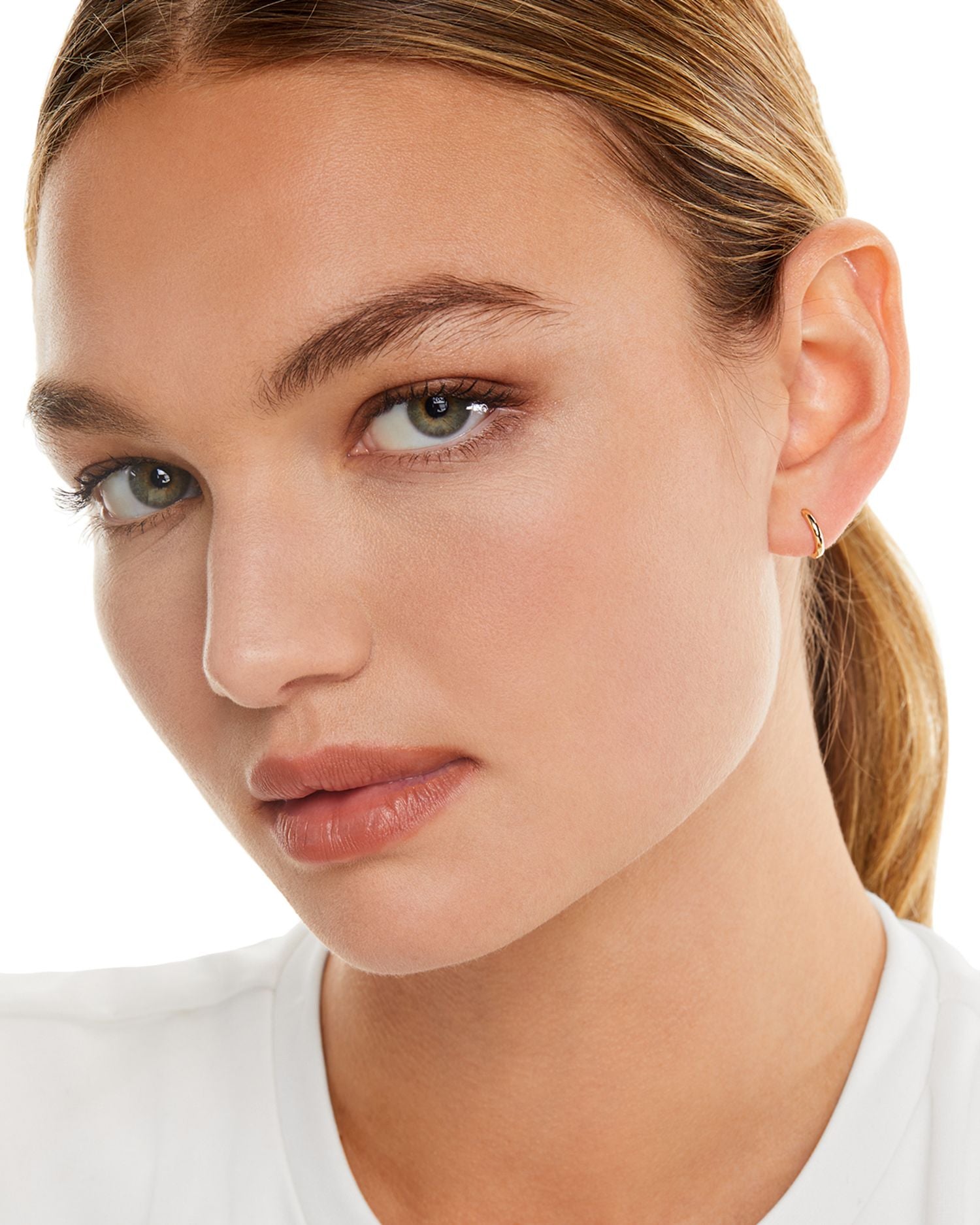 14K Yellow Gold Extra Small Huggie Hoop Earrings