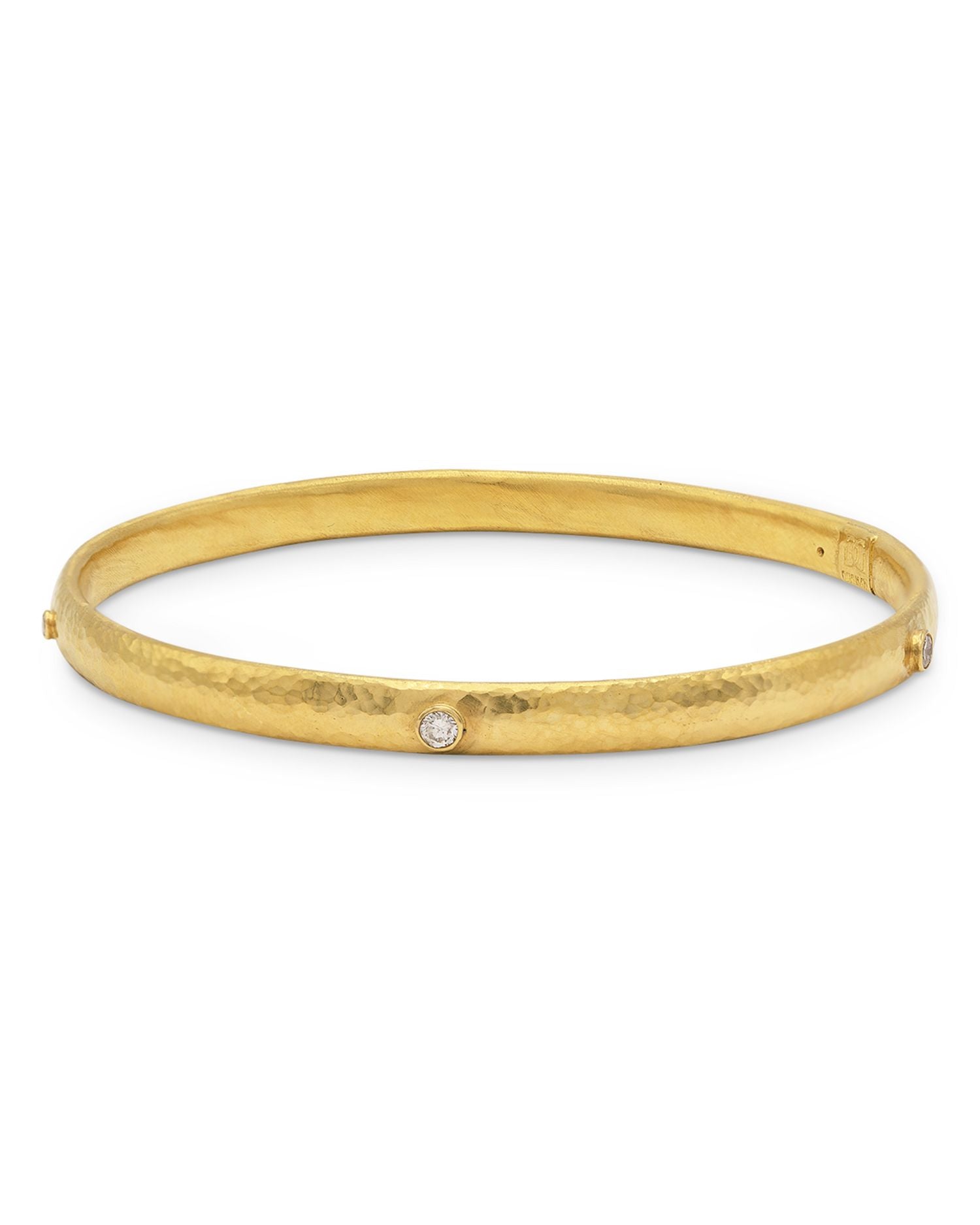 Droplet Mixed Yellow Gold Diamond (0.39 ct. t.w.) Bangle