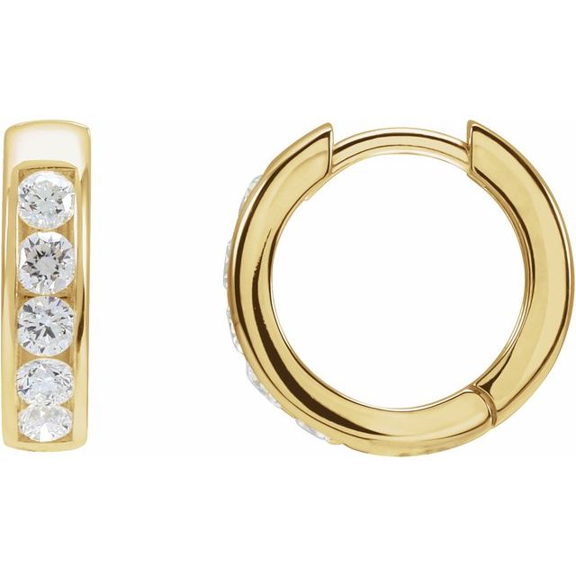 5.8Ct Lab-grown Diamond Hoop Earrings in 14K White Gold