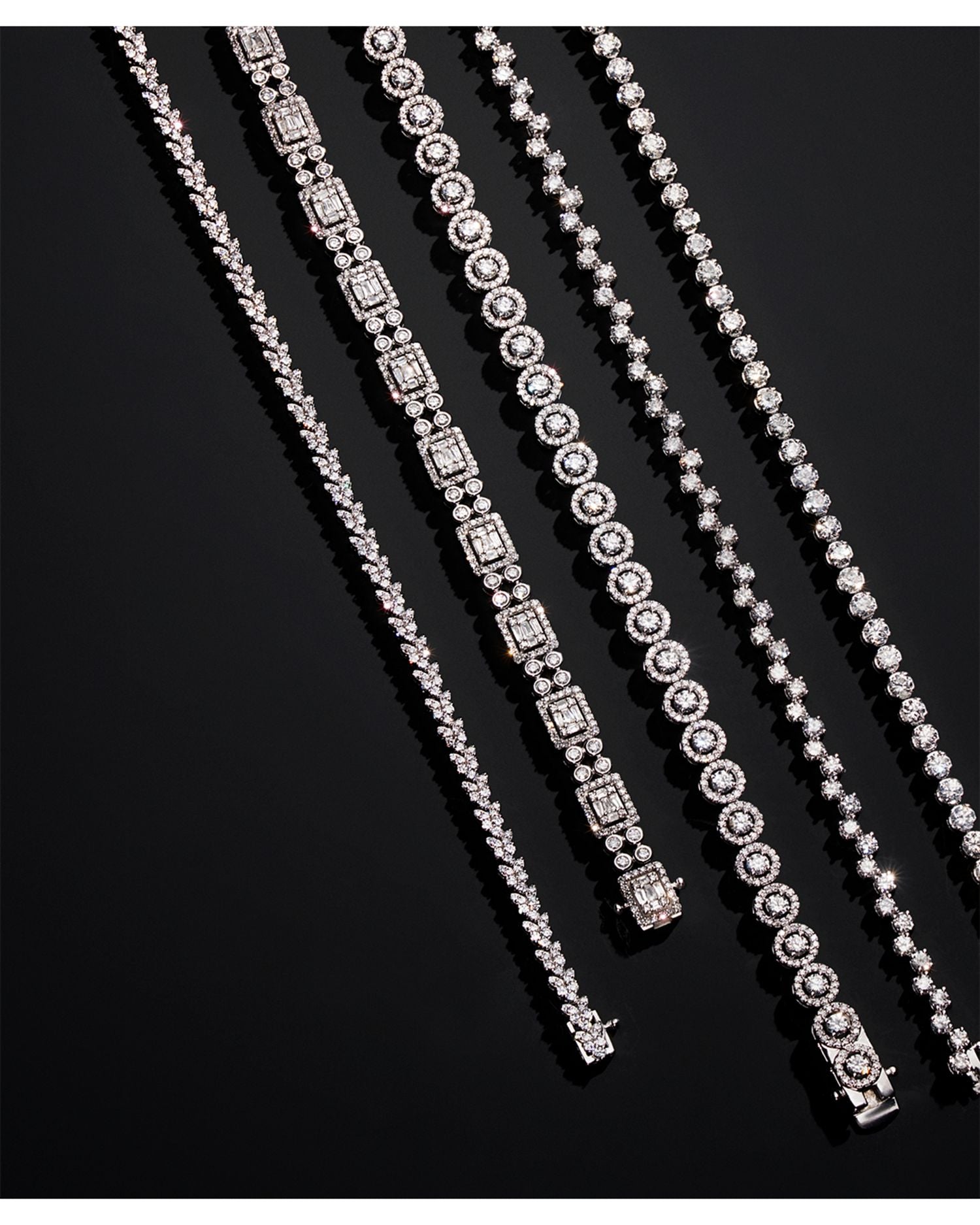 Diamond Mosaic Tennis Bracelet in 14K White Gold, 3.0 ct. t.w. - Exclusive