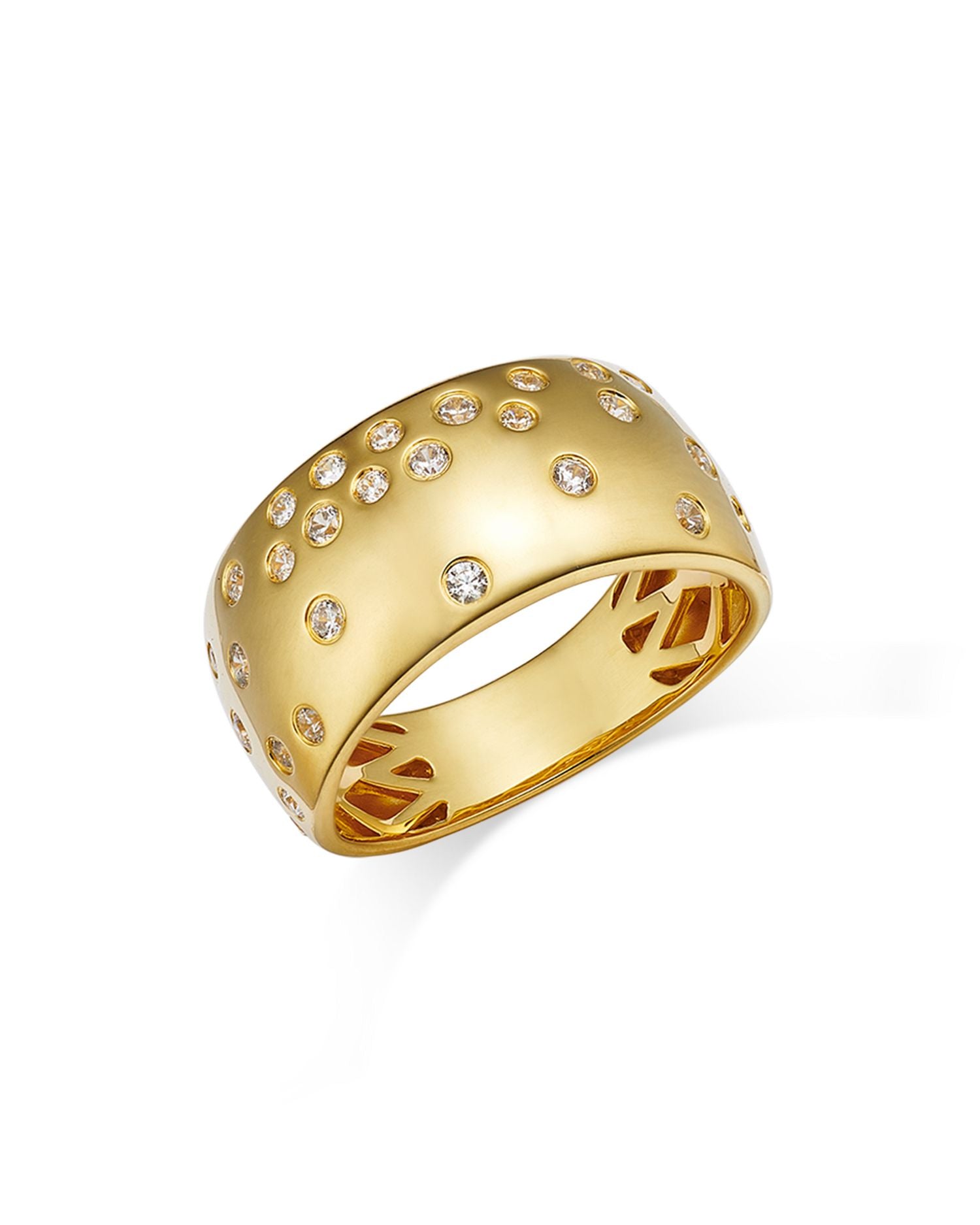 Diamond Bezel Band in 14K Yellow Gold, 0.33 ct. t.w.