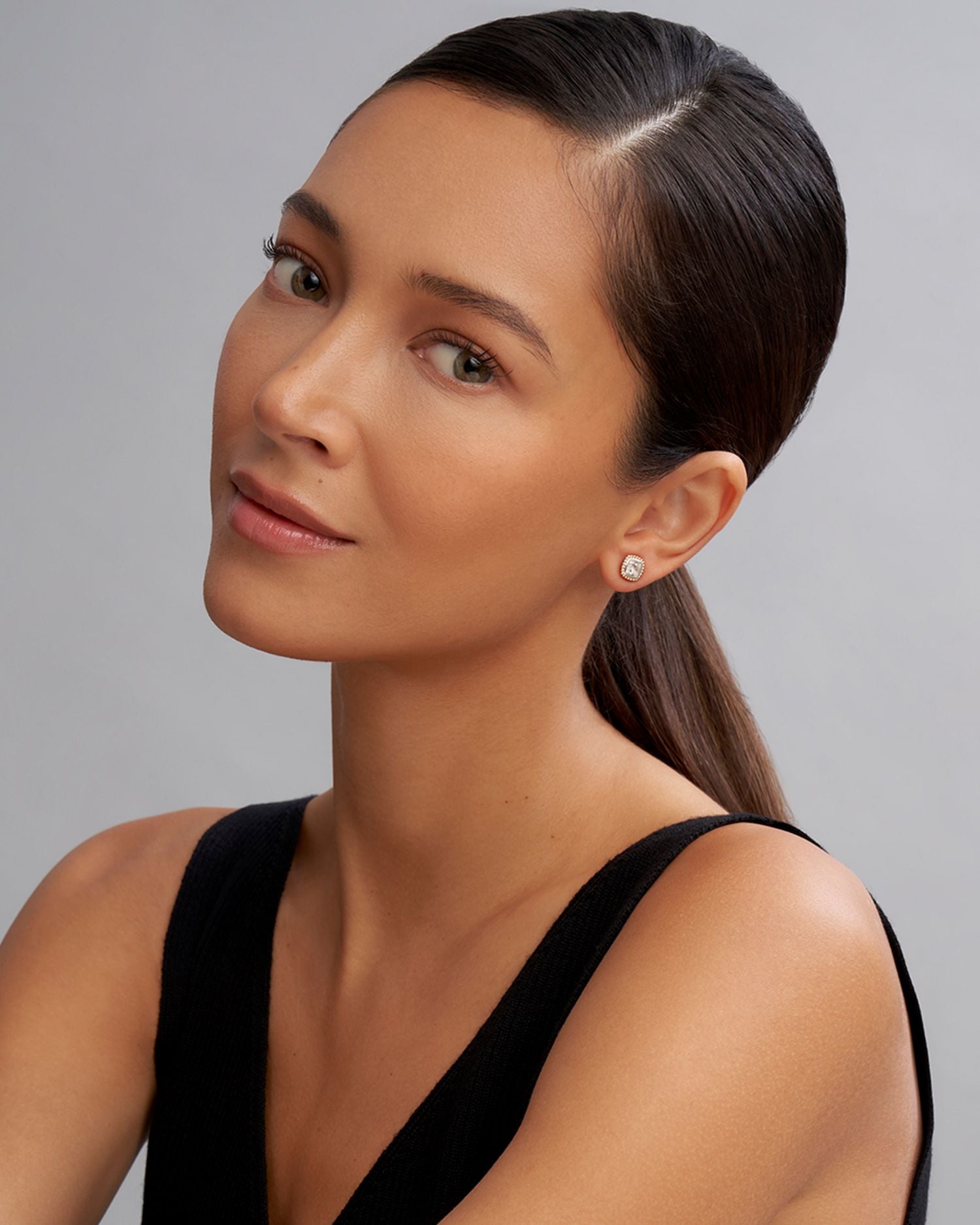 18K Yellow Gold & Sterling Silver Rittenhouse White Topaz Stud Earrings