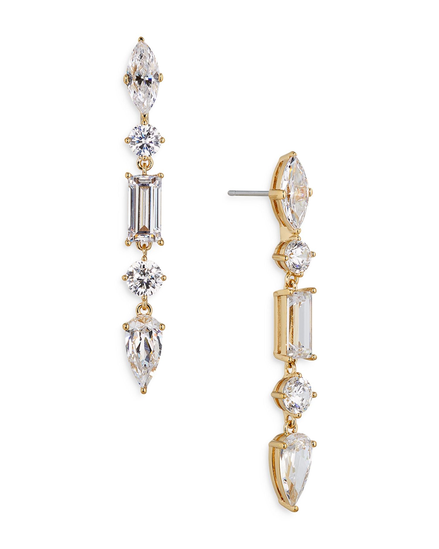 Invitation Only Cubic Zirconia Linear Drop Earrings