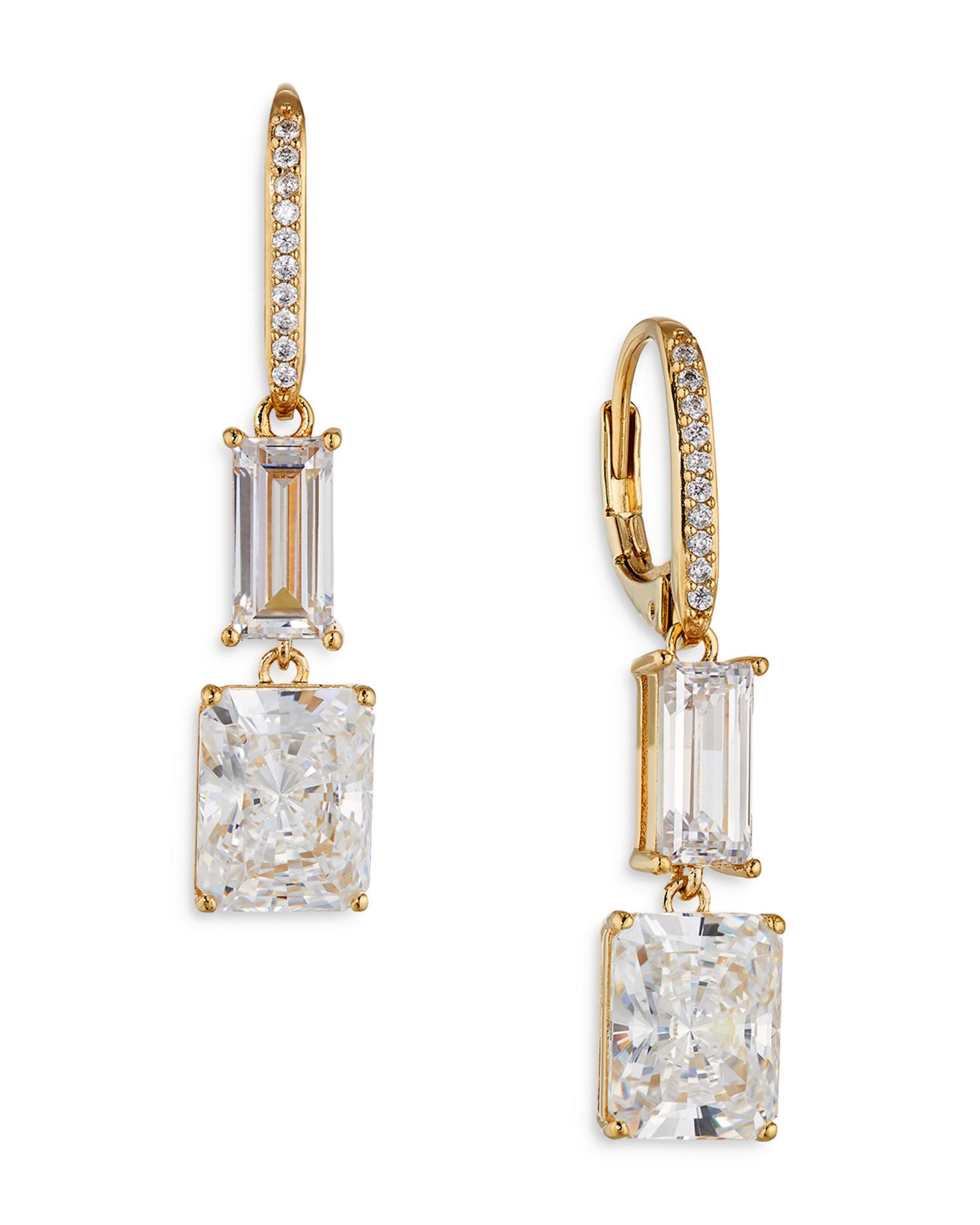 Invitation Only Cubic Zirconia Double Drop Earrings