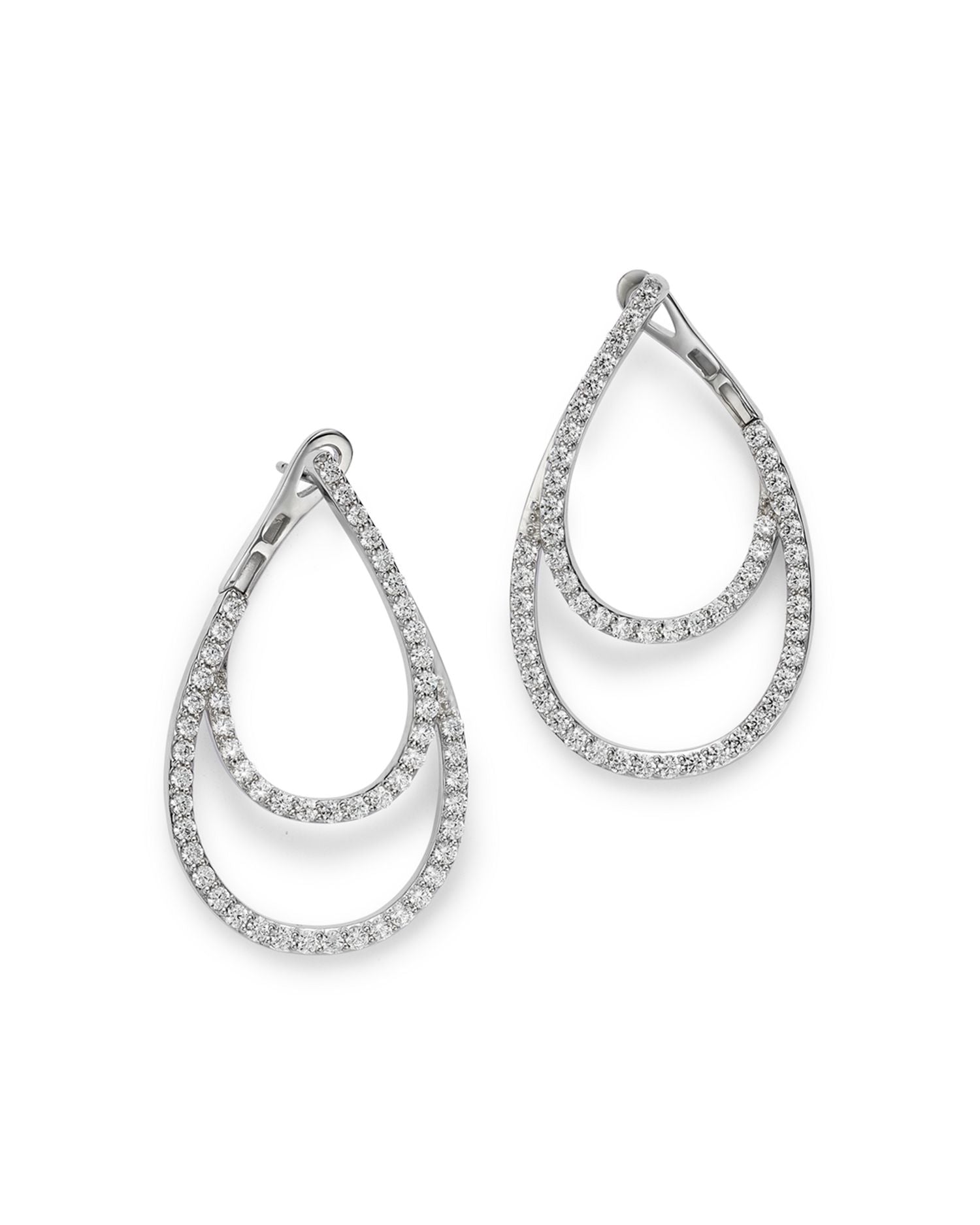 Diamond Teardrop Earrings in 14K White Gold, 2.0 ct. t.w. - Exclusive