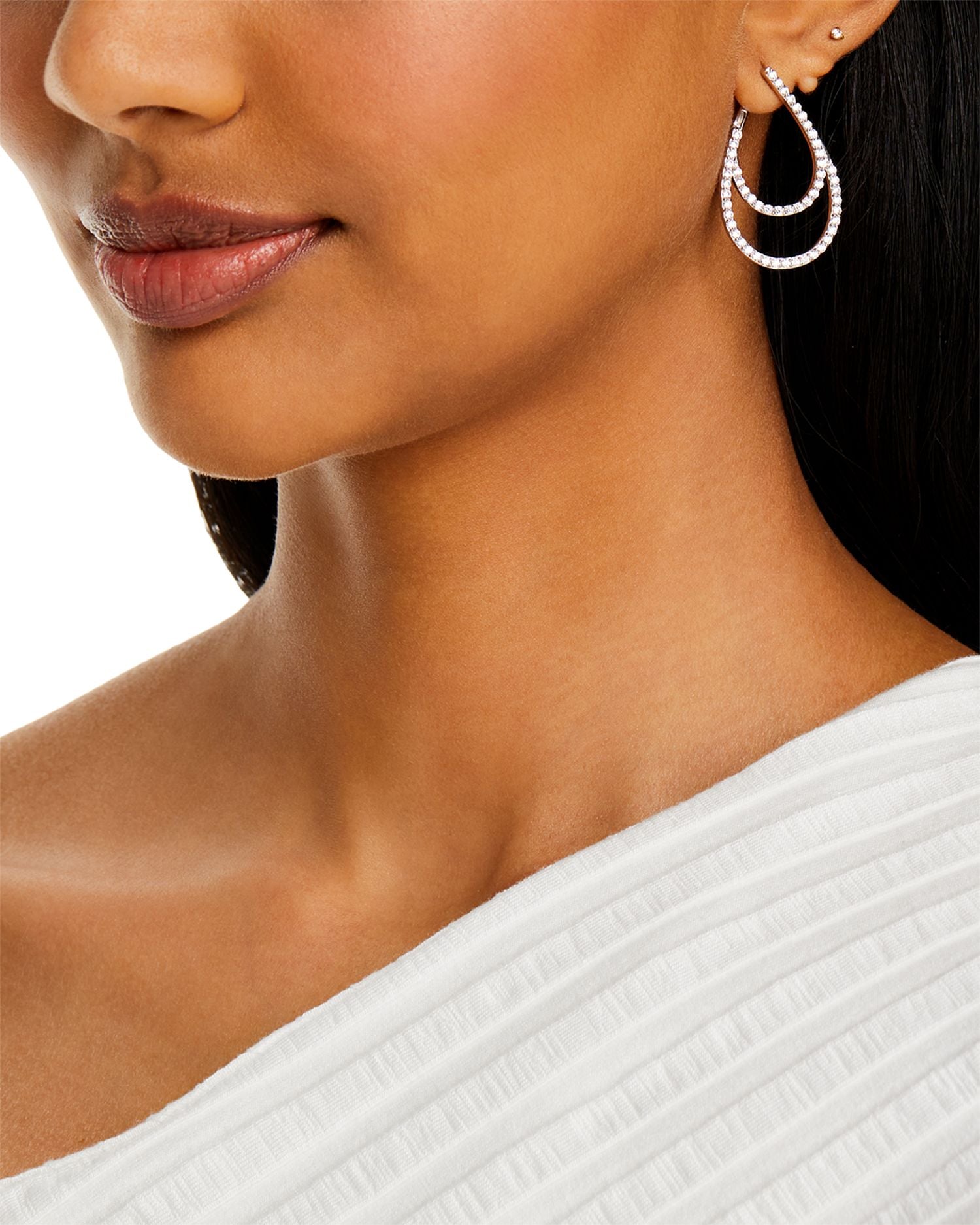 Diamond Teardrop Earrings in 14K White Gold, 2.0 ct. t.w. - Exclusive