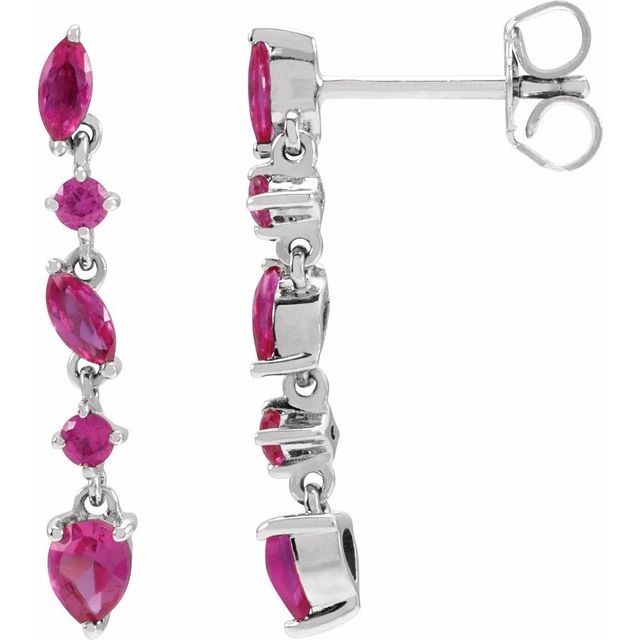 Lab-grown Diamond Earrings in 14K White Gold