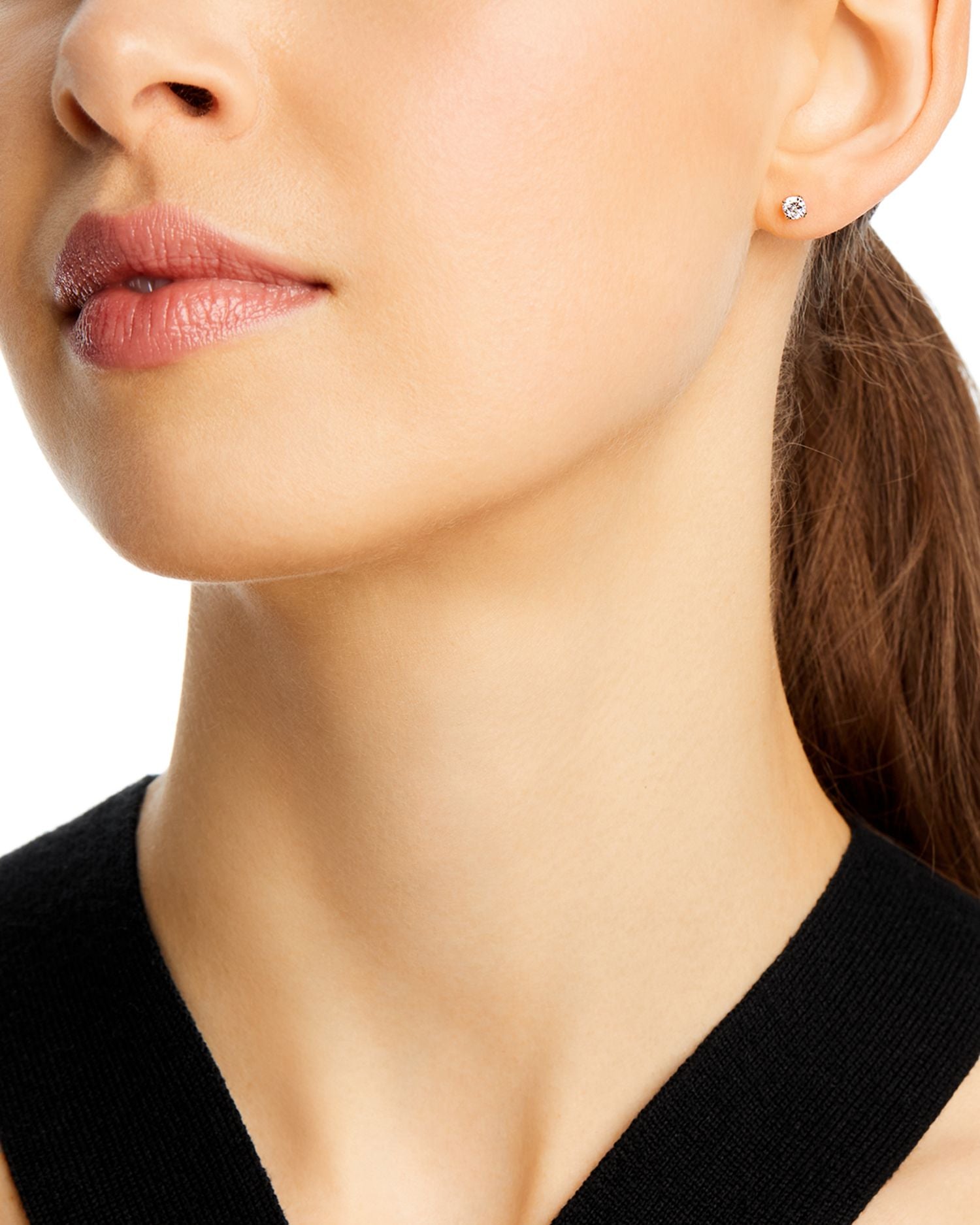 Certified Diamond Round Stud Earrings in 14K White Gold featuring diamonds with the DeBeers Code of Origin, 0.30 ct. t.w. - Exclusive