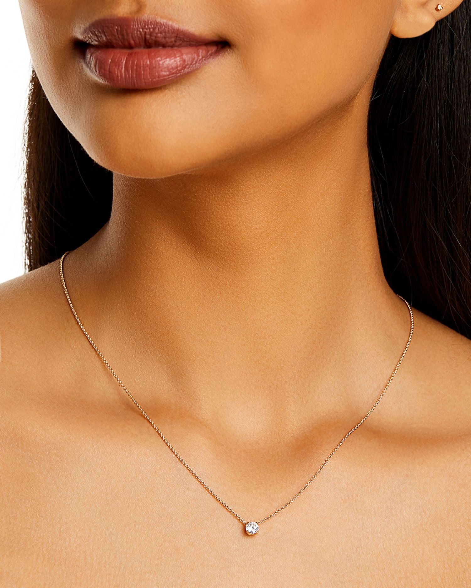 Certified Diamond Solitaire Pendant Necklace in 14K Yellow Gold featuring diamonds with the De Beers Code of Origin, 0.40 ct. t.w. - Exclusive