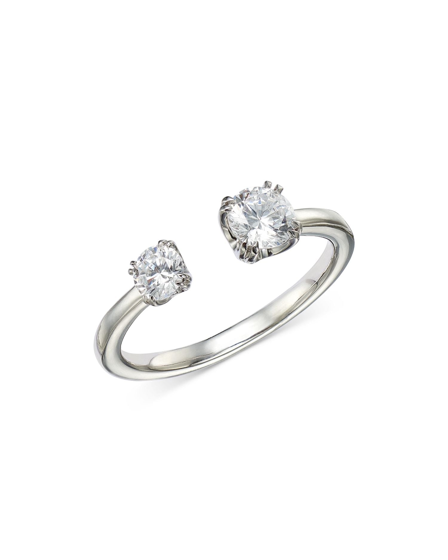 Certified Diamond Open Ring in 14K White Gold featuring diamonds with the DeBeers Code of Origin , 0.75 ct. t.w. - Exclusive