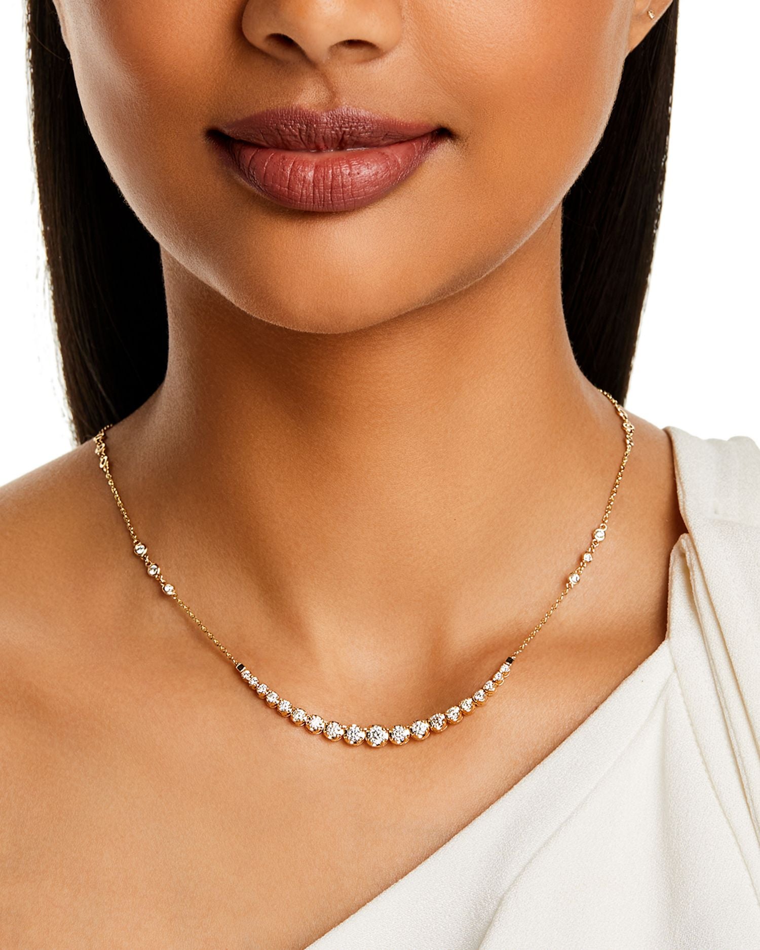 Diamond Graduated 17' Collar Necklace in 14K Yellow Gold, 2.25 ct. t.w. - Exclusive