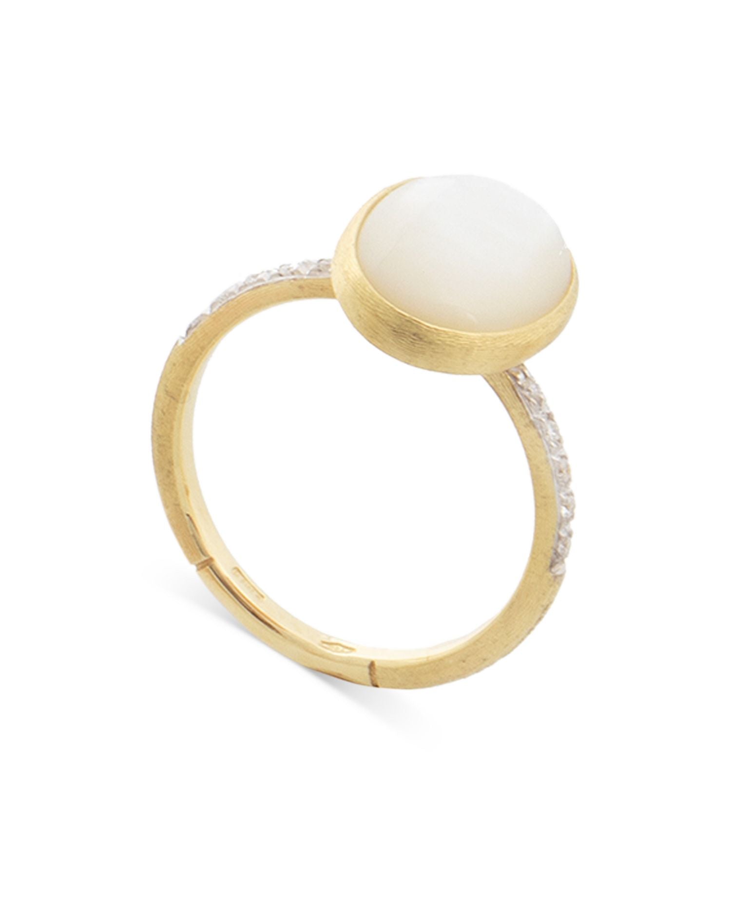 18K Yellow Gold Siviglia Mother of Pearl & Diamond Ring
