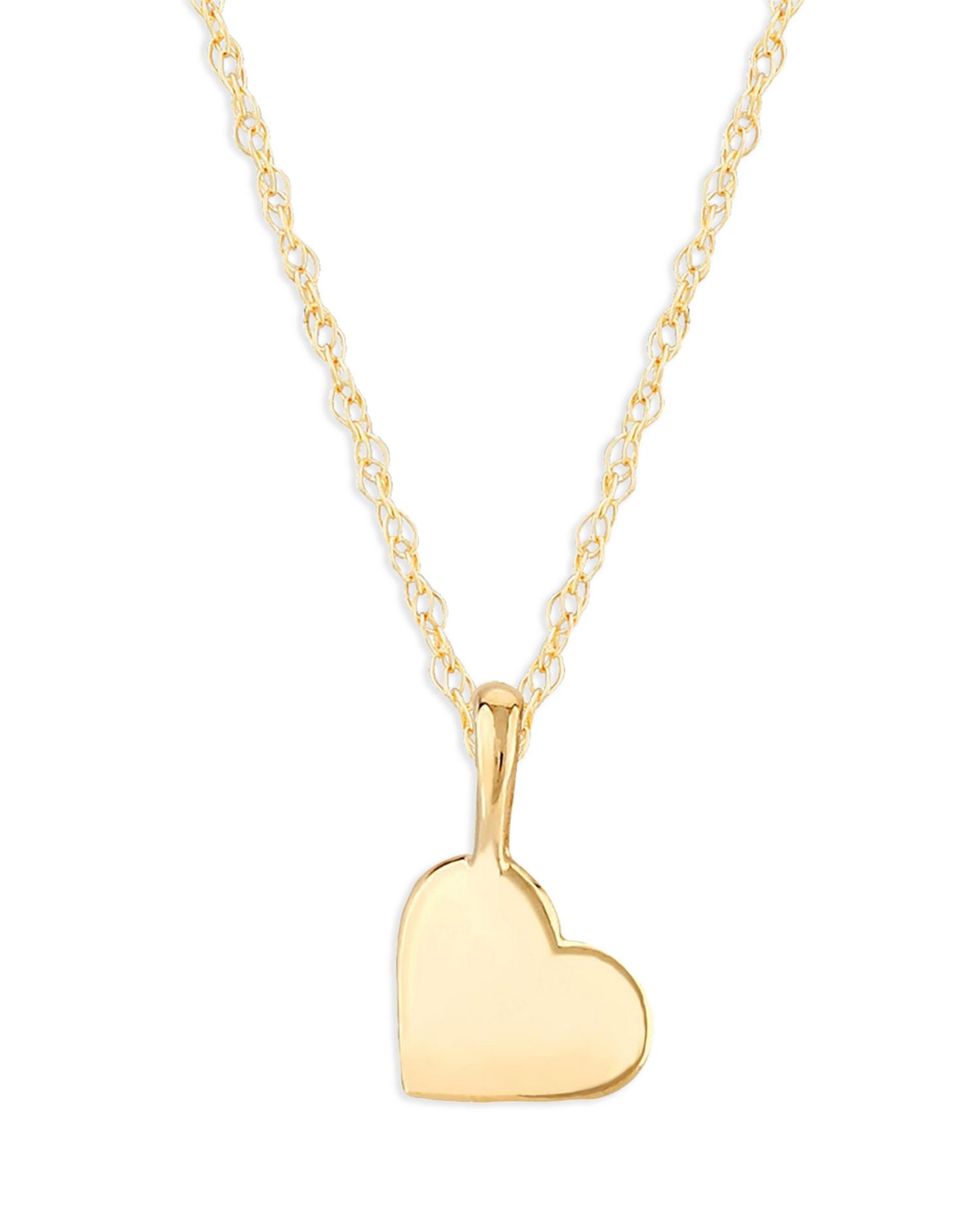 14K Yellow Gold Heart Pendant Necklace, 18' - Exclusive