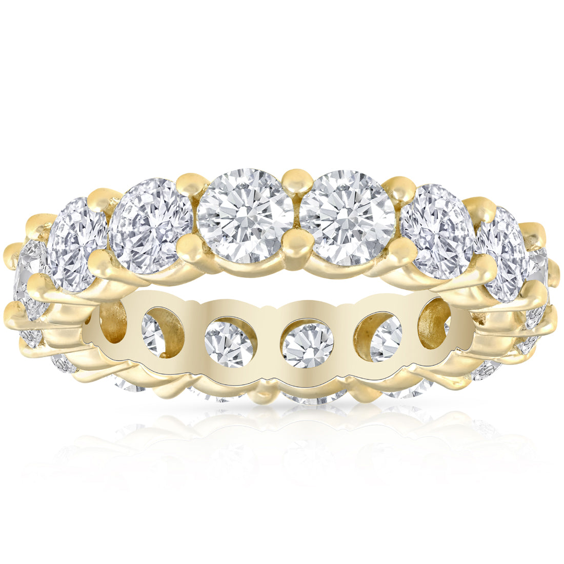 4 Carat Diamond Eternity Ring 14K Yellow Gold