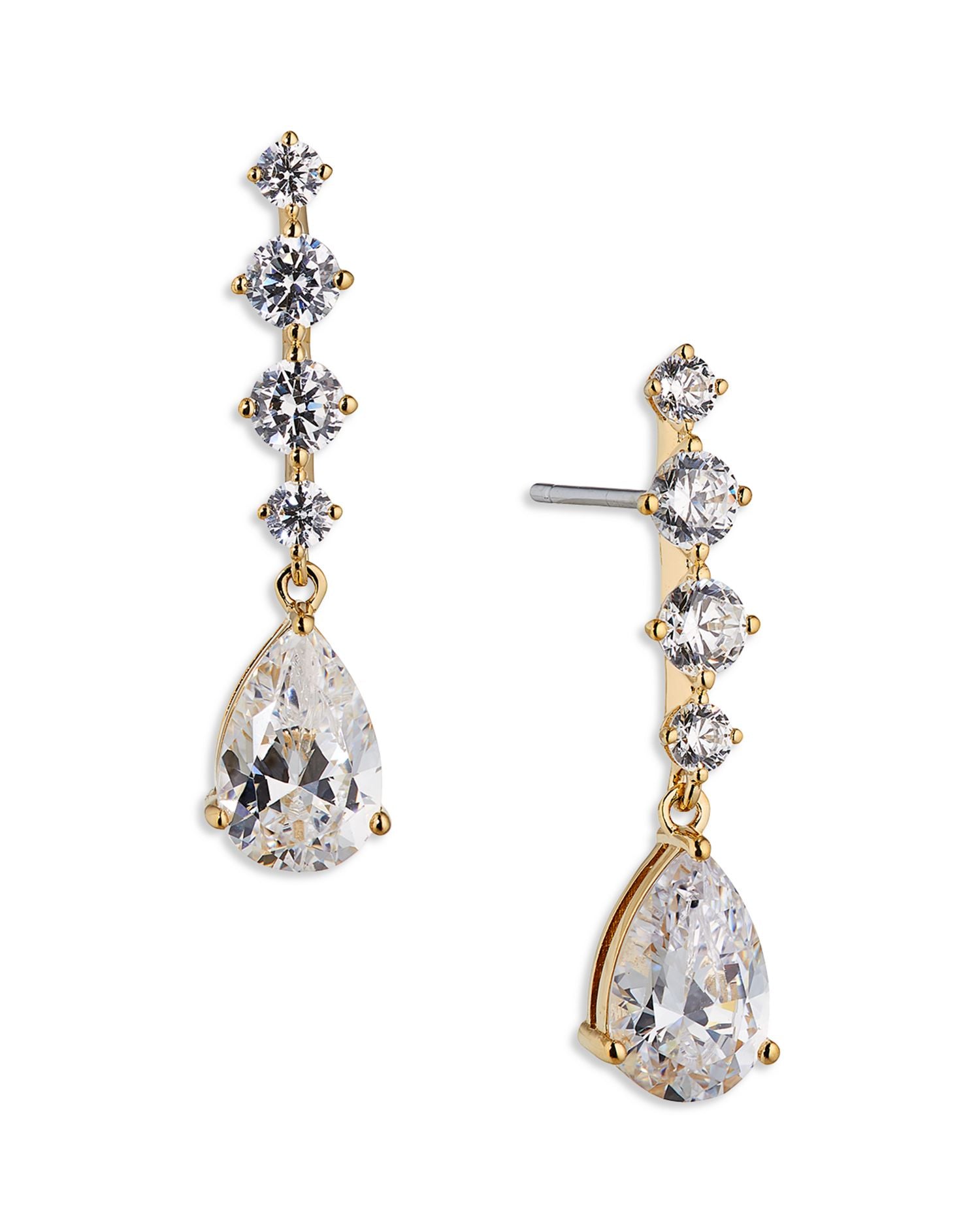 Invitation Only Short Cubic Zirconia Pear Drop Earrings