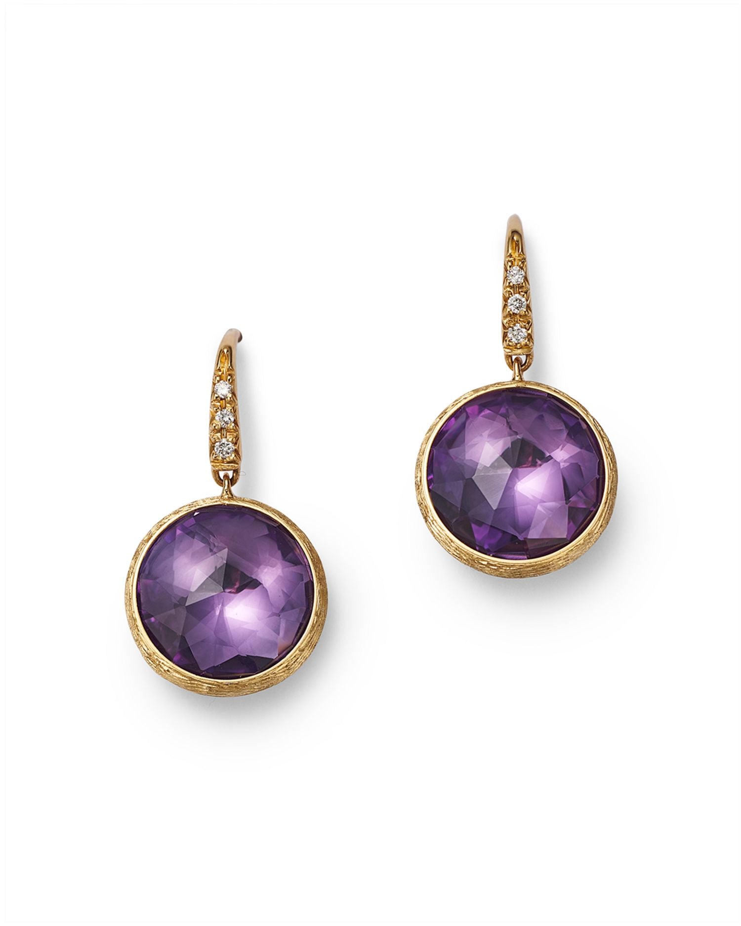 18K Yellow Gold Jaipur Gemstone & Diamond Drop Earring Collection
