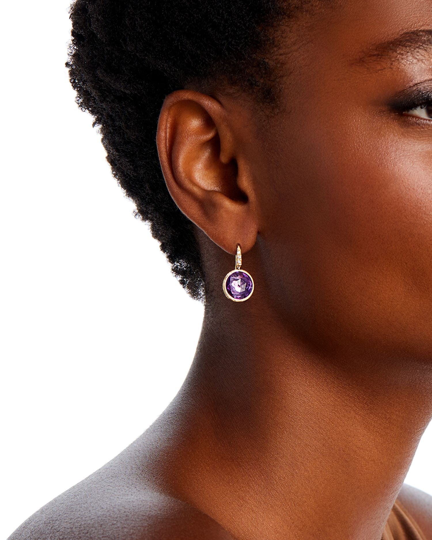 18K Yellow Gold Jaipur Gemstone & Diamond Drop Earring Collection