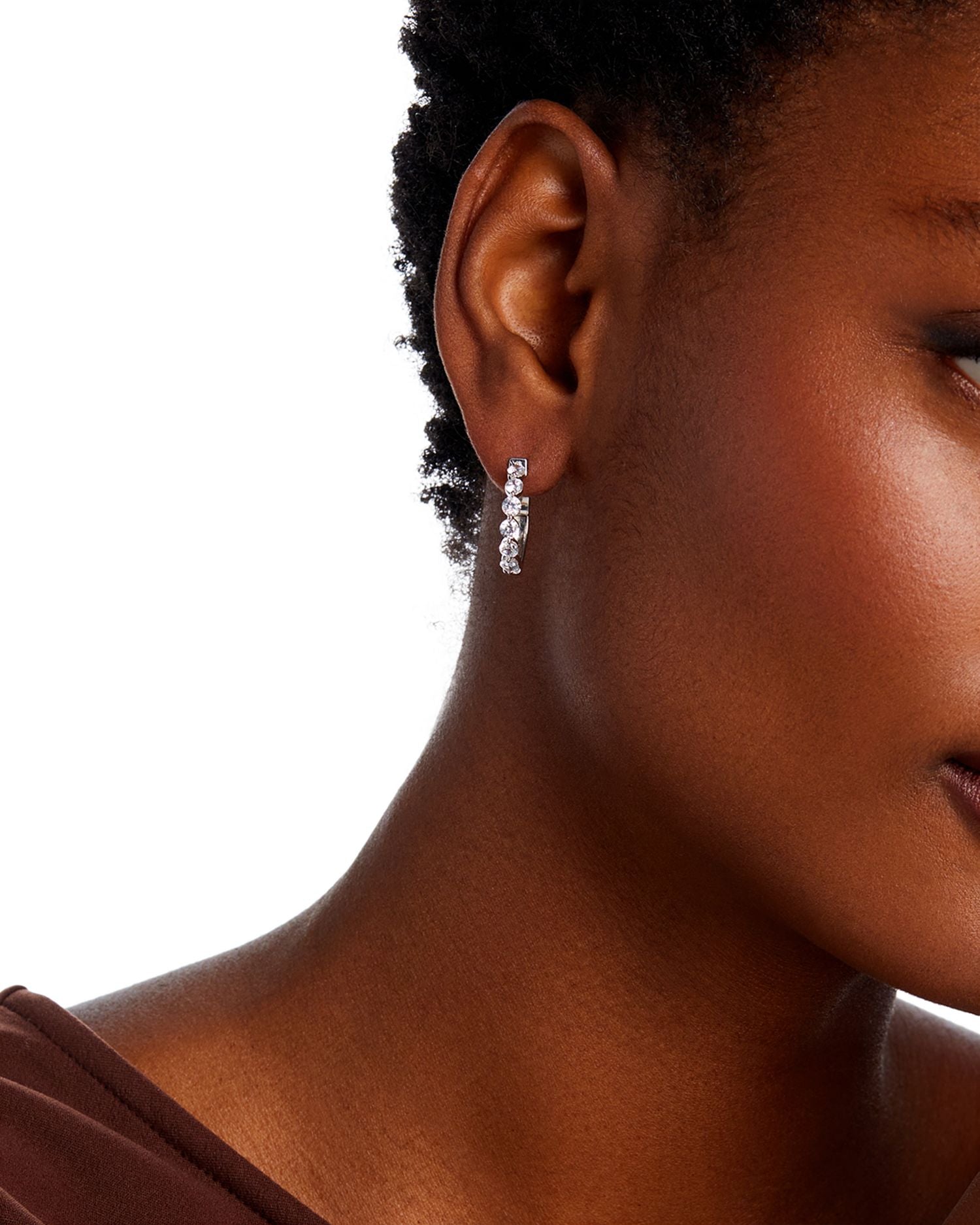 Diamond Hoop Earrings in 14K White Gold, 1.50 ct. t.w. - Exclusive