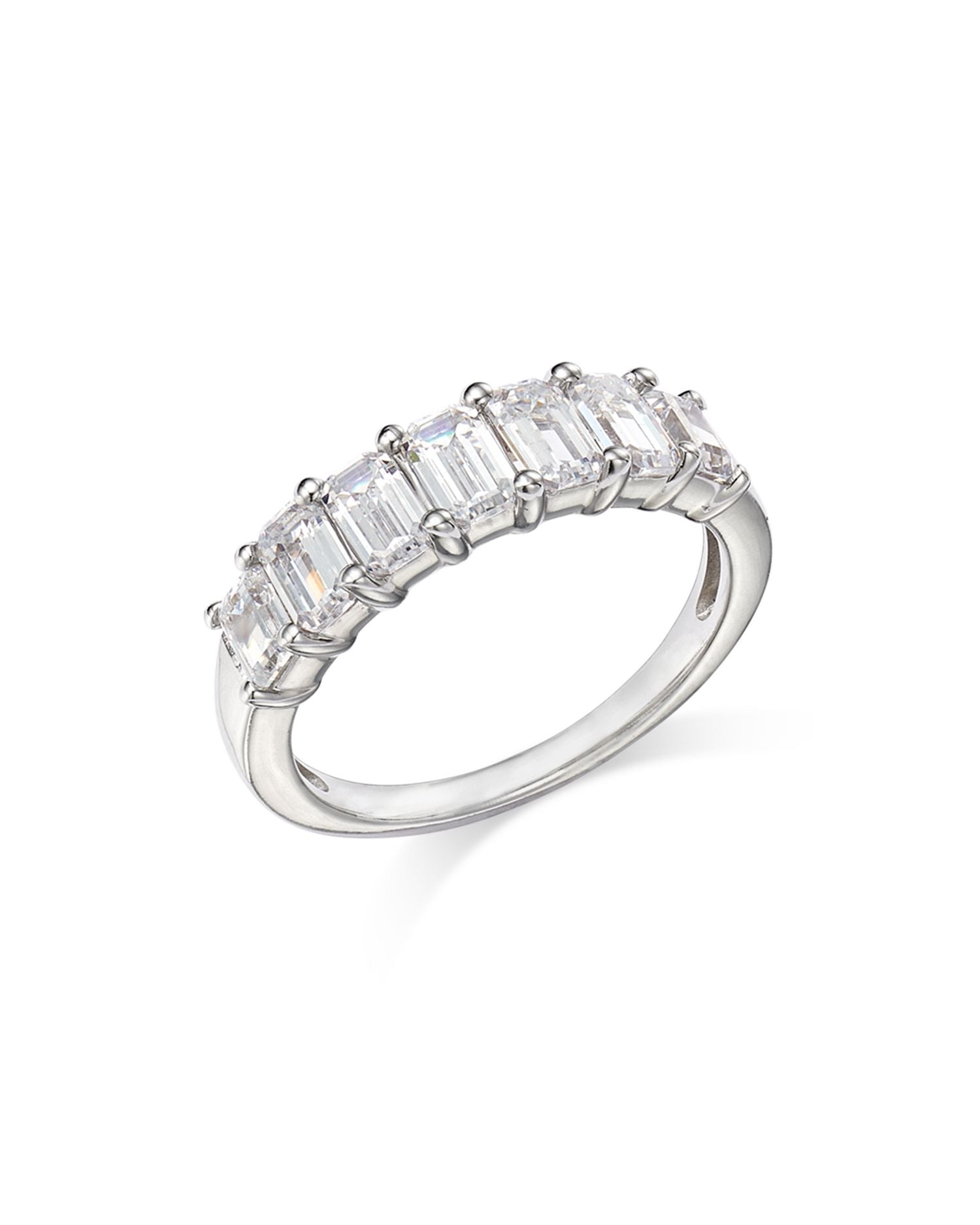 Emerald Cut Certified Diamond Band in 14K White Gold, 2.0 ct. t.w. - Exclusive