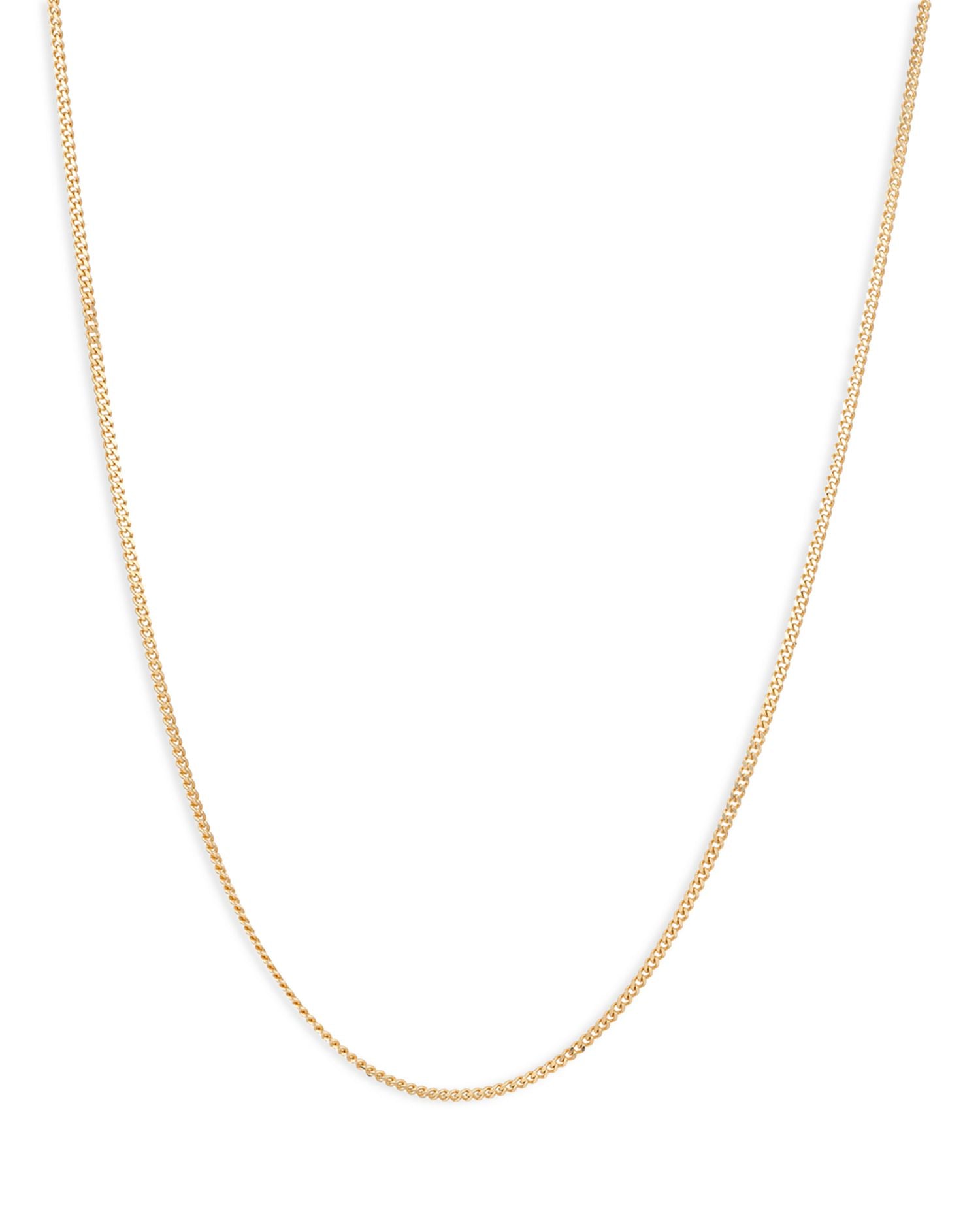 14K Yellow Gold Curb Link Chain, 16'