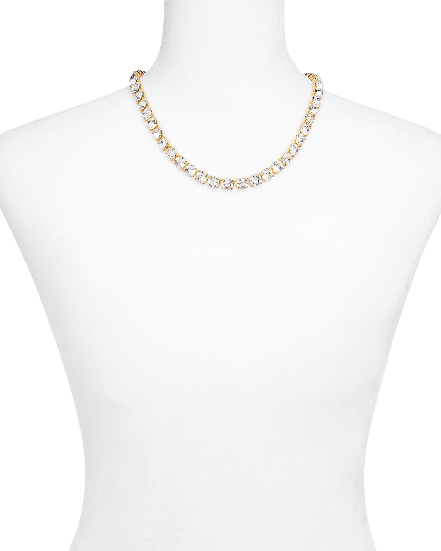 22K Gold Plated Swarovski Crystal Toggle Necklace