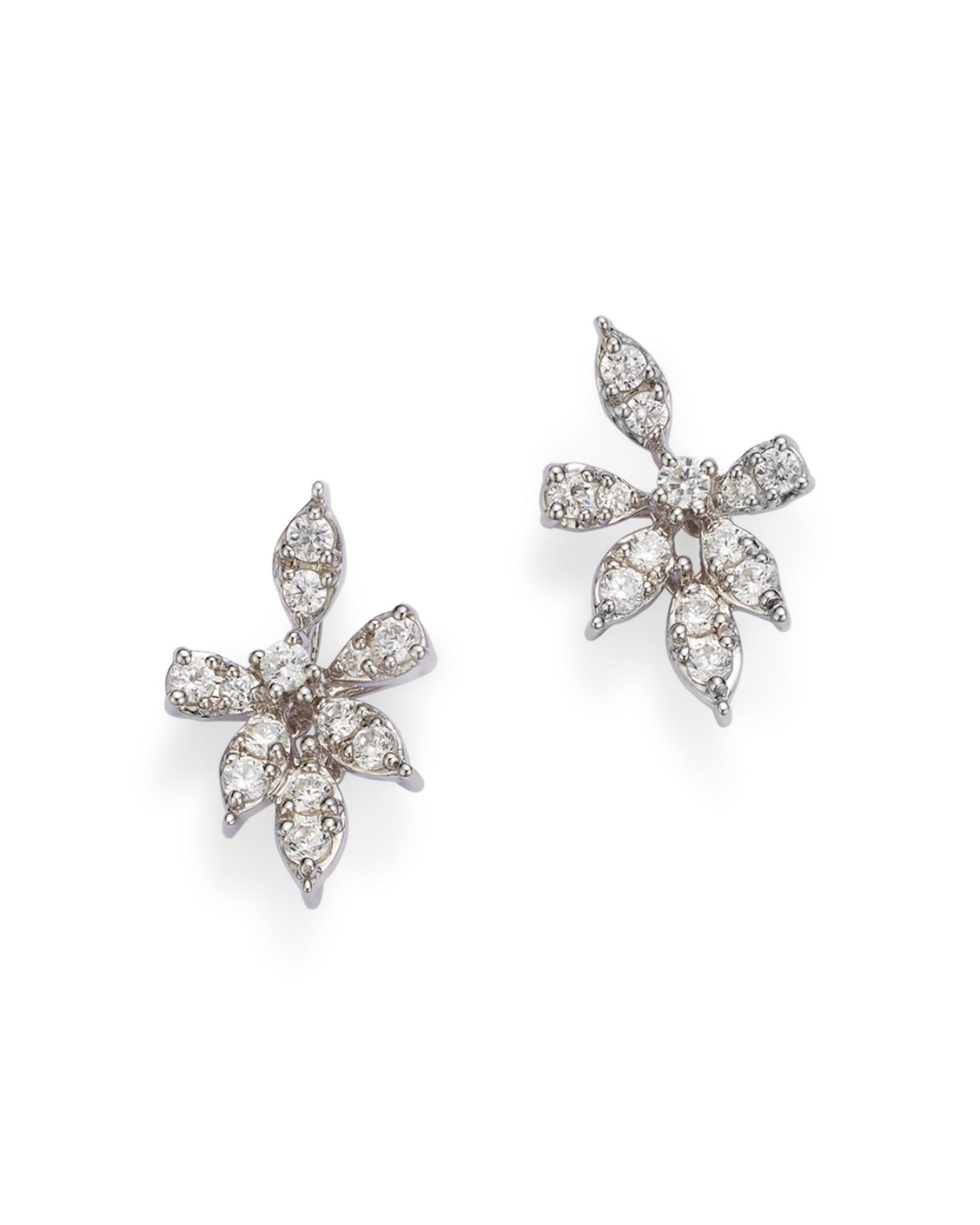 Diamond Starburst Stud Earrings  in 14K White Gold, 0.50 ct. t.w. - Exclusive